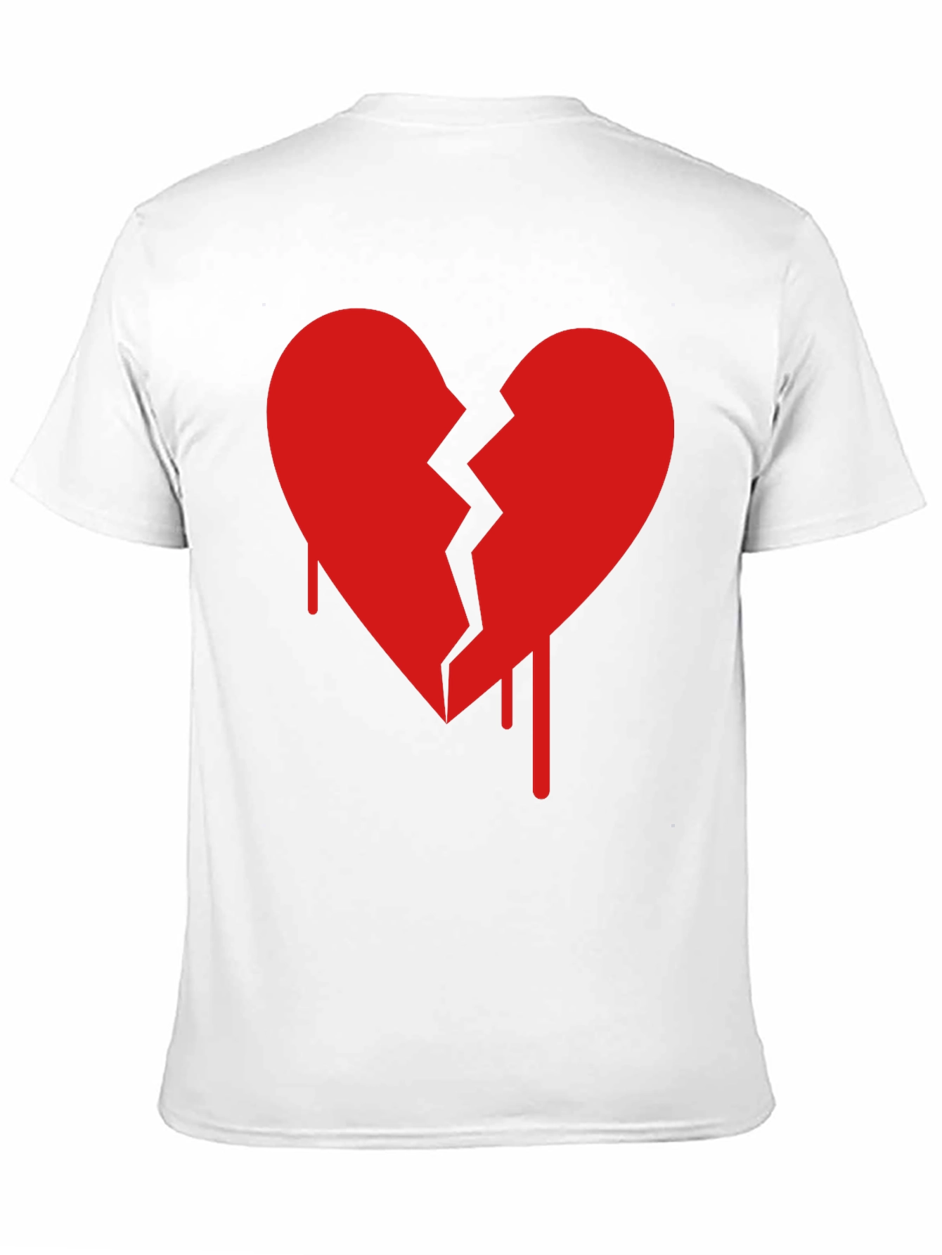 Broken Heart Graphic Tee - Mens Casual Shirt