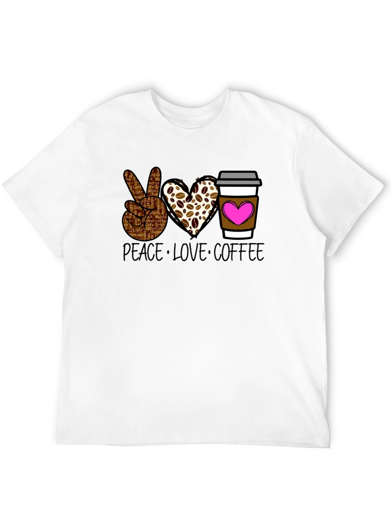 Peace Love Coffee Graphic Tee