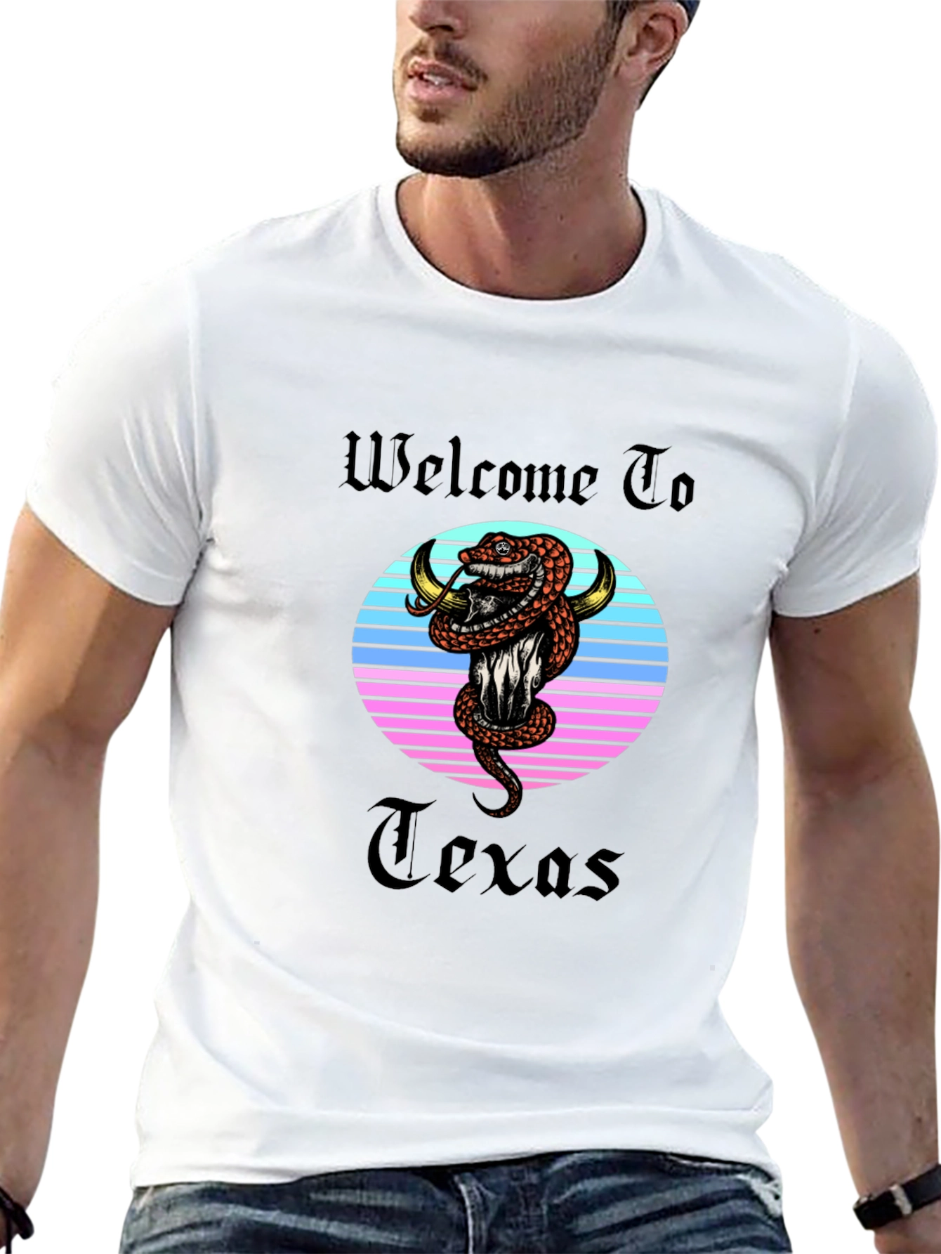 Welcome To Texas Snake Graphic T-Shirt