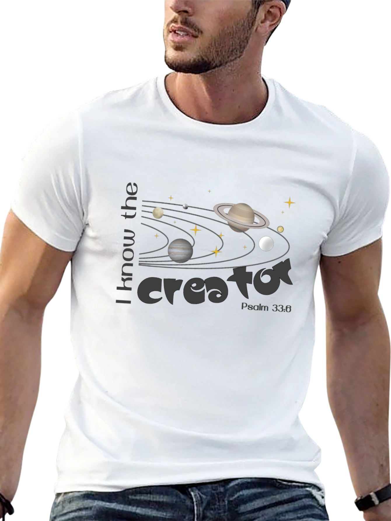 Creator Universe Graphic Tee - Psalm 33:6