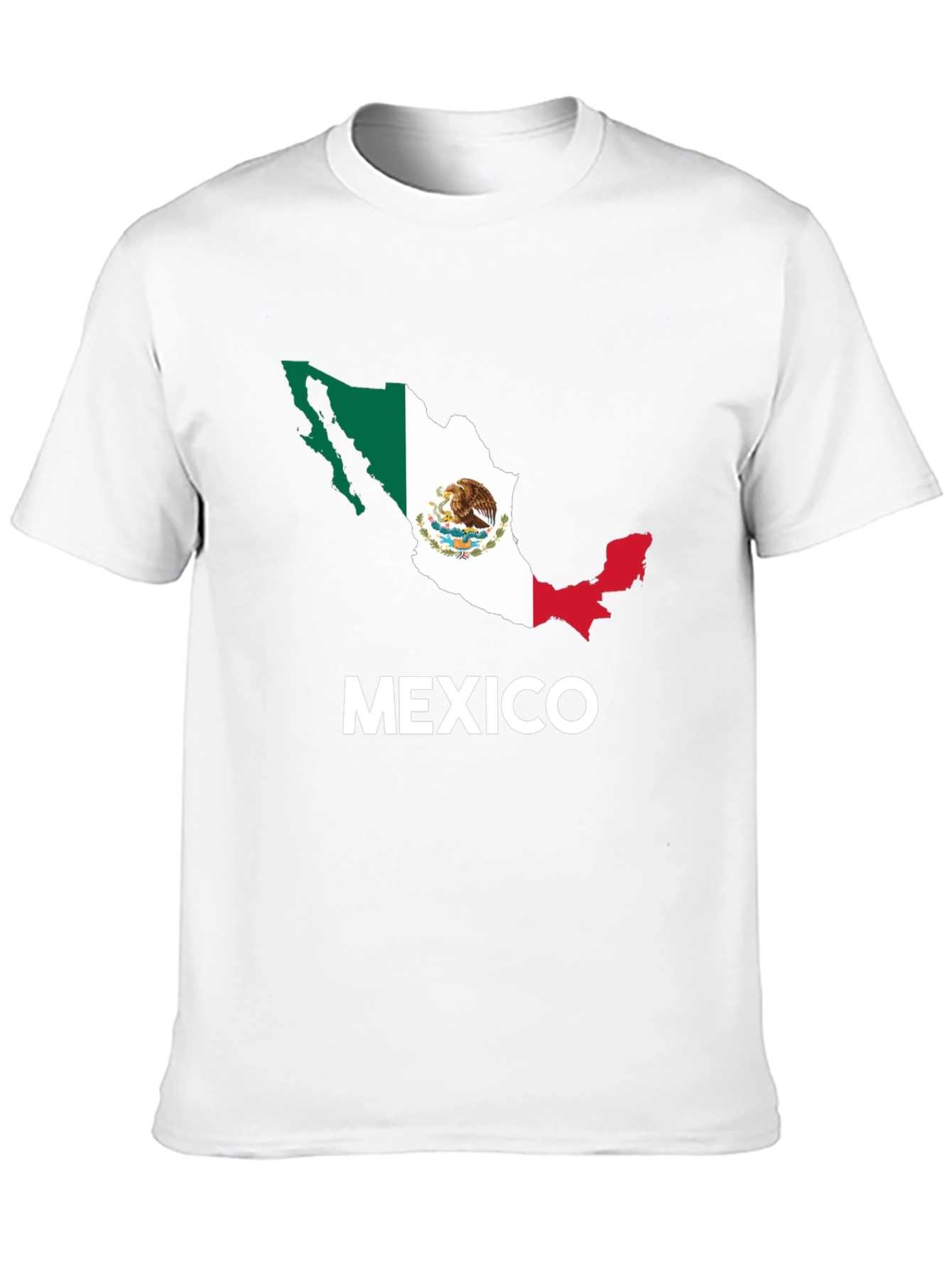 Mexico Flag Map Graphic Print T-Shirt