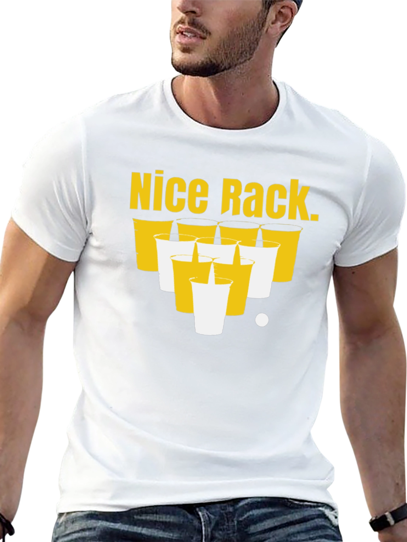 Nice Rack Beer Pong T-Shirt Funny Party Tee