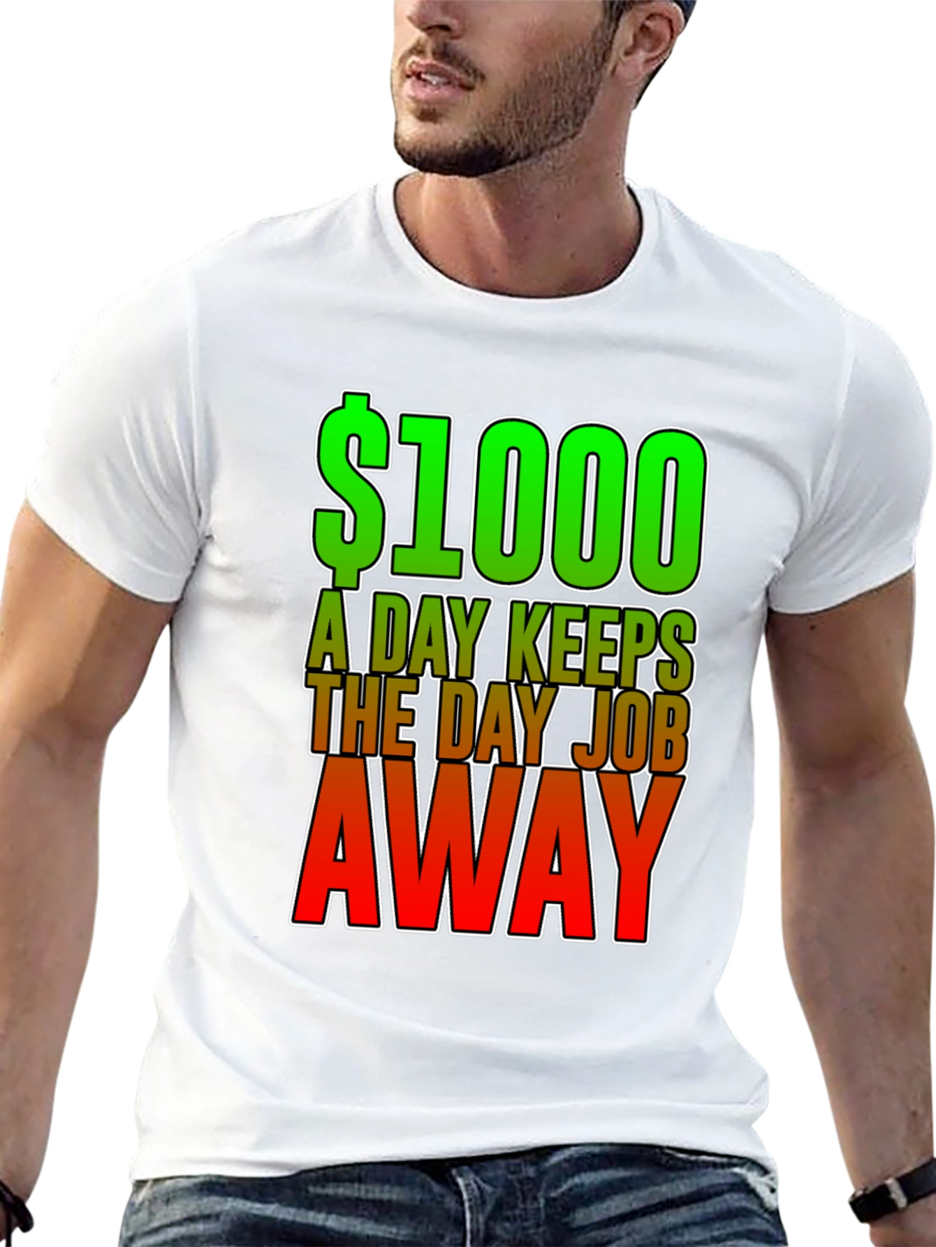 $1000 A Day Funny Graphic T-Shirt - Black