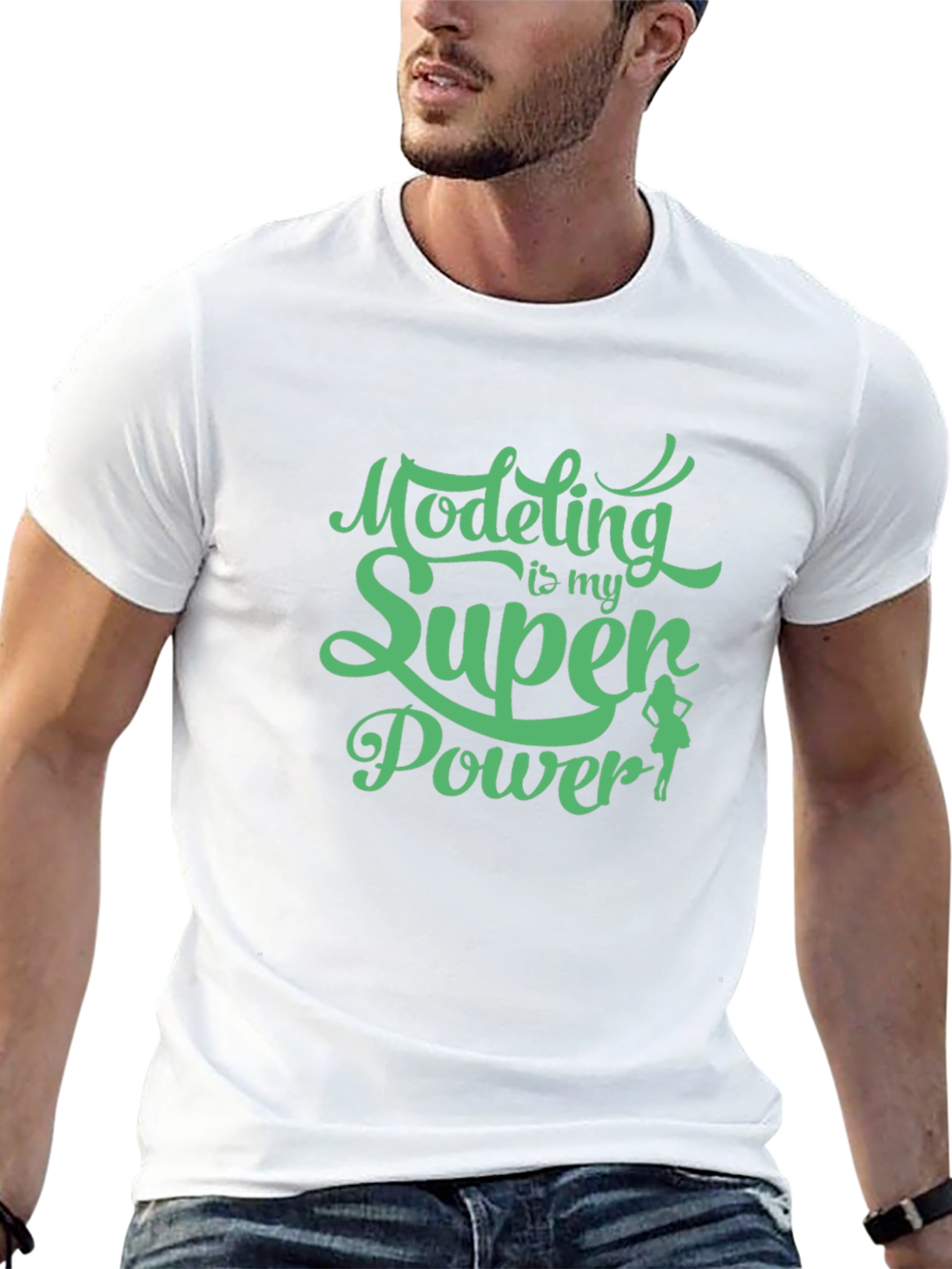 Modeling is My Super Power Tee - Black