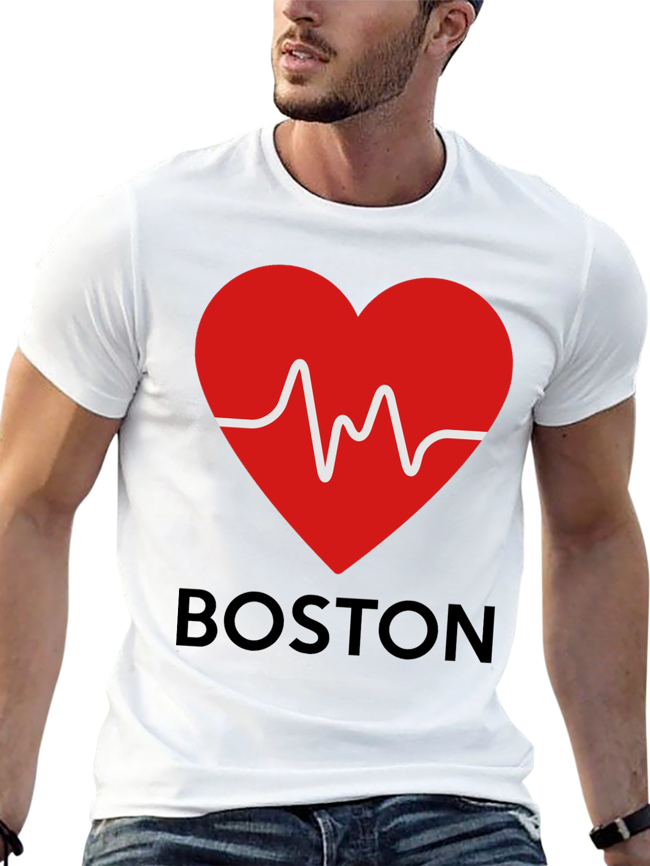 Boston Heartbeat Graphic T-Shirt