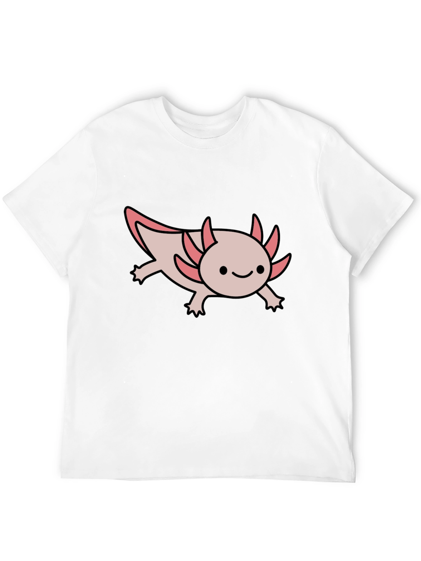 Axolotl Black T-Shirt - Cute Amphibian Tee