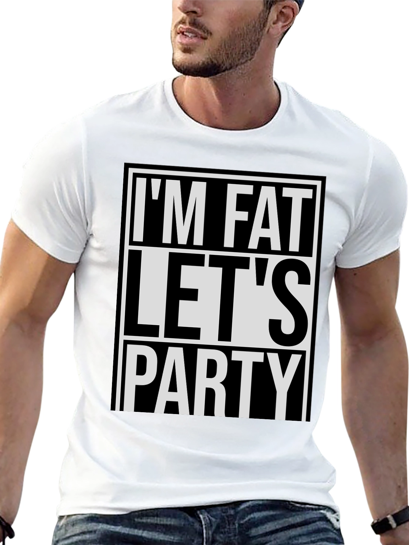 Im Fat Lets Party Graphic Tee