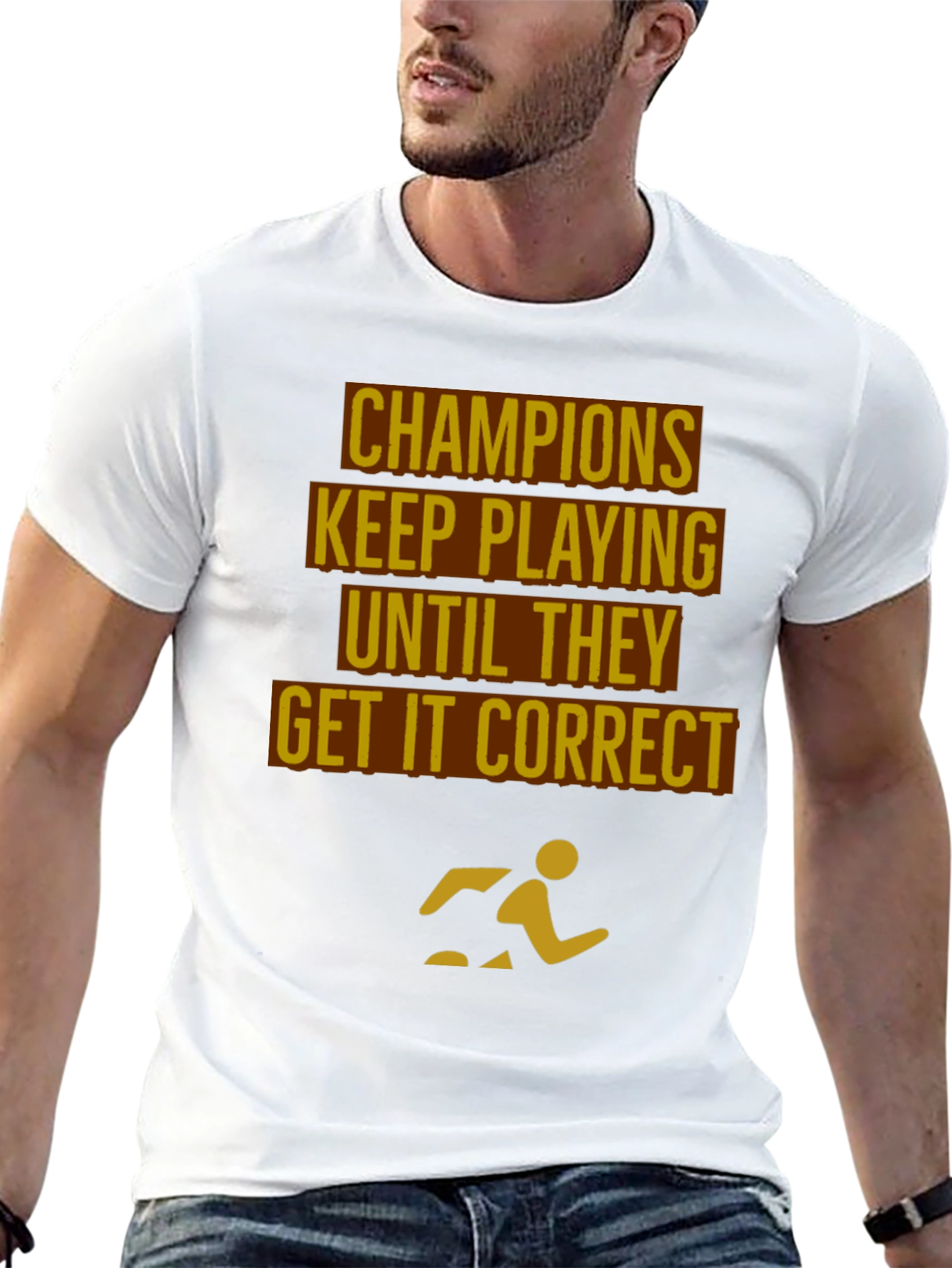 Champions Motivational Black T-Shirt