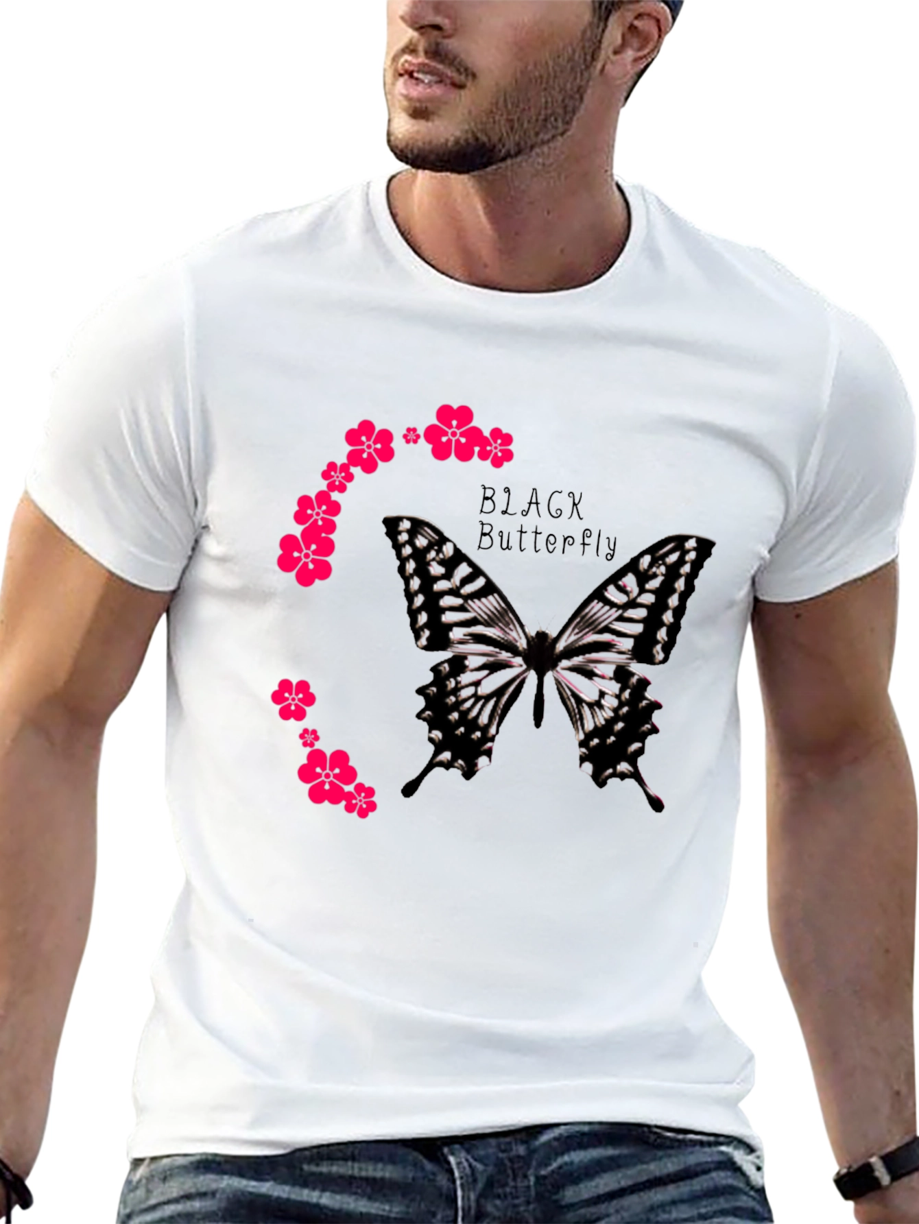 Black Butterfly Graphic Tee