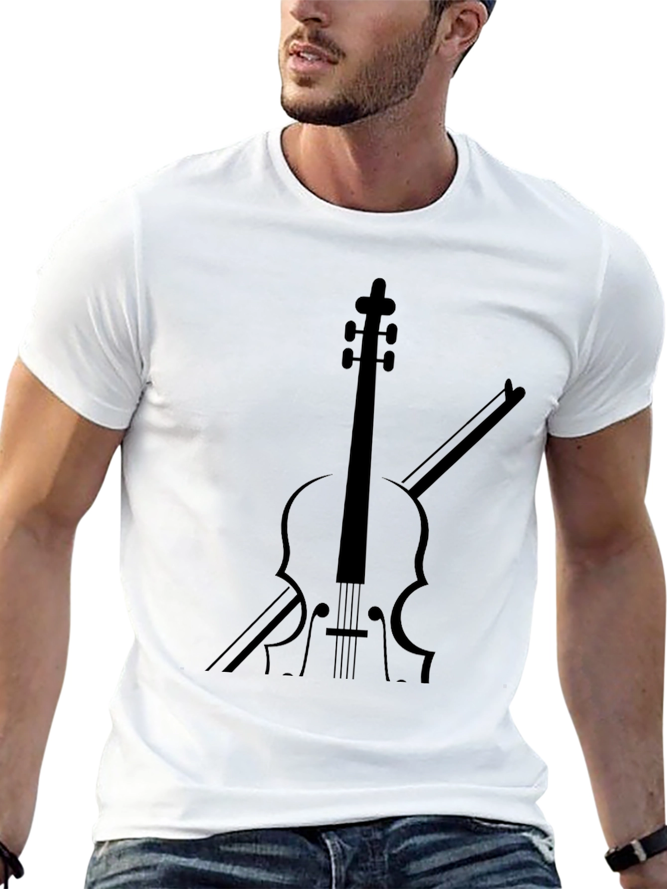 Violin Graphic Tee - Musician Style
