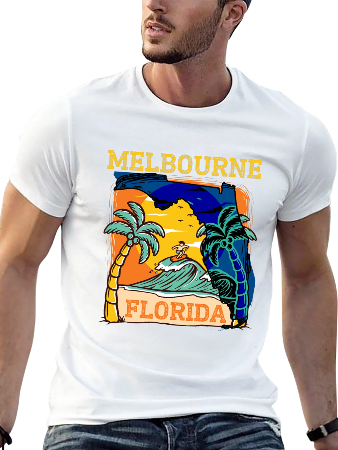 Melbourne Florida Surf Graphic T-Shirt