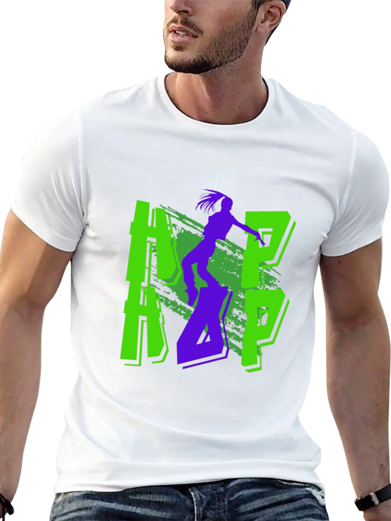 Cool Graphic Print Black T-Shirt