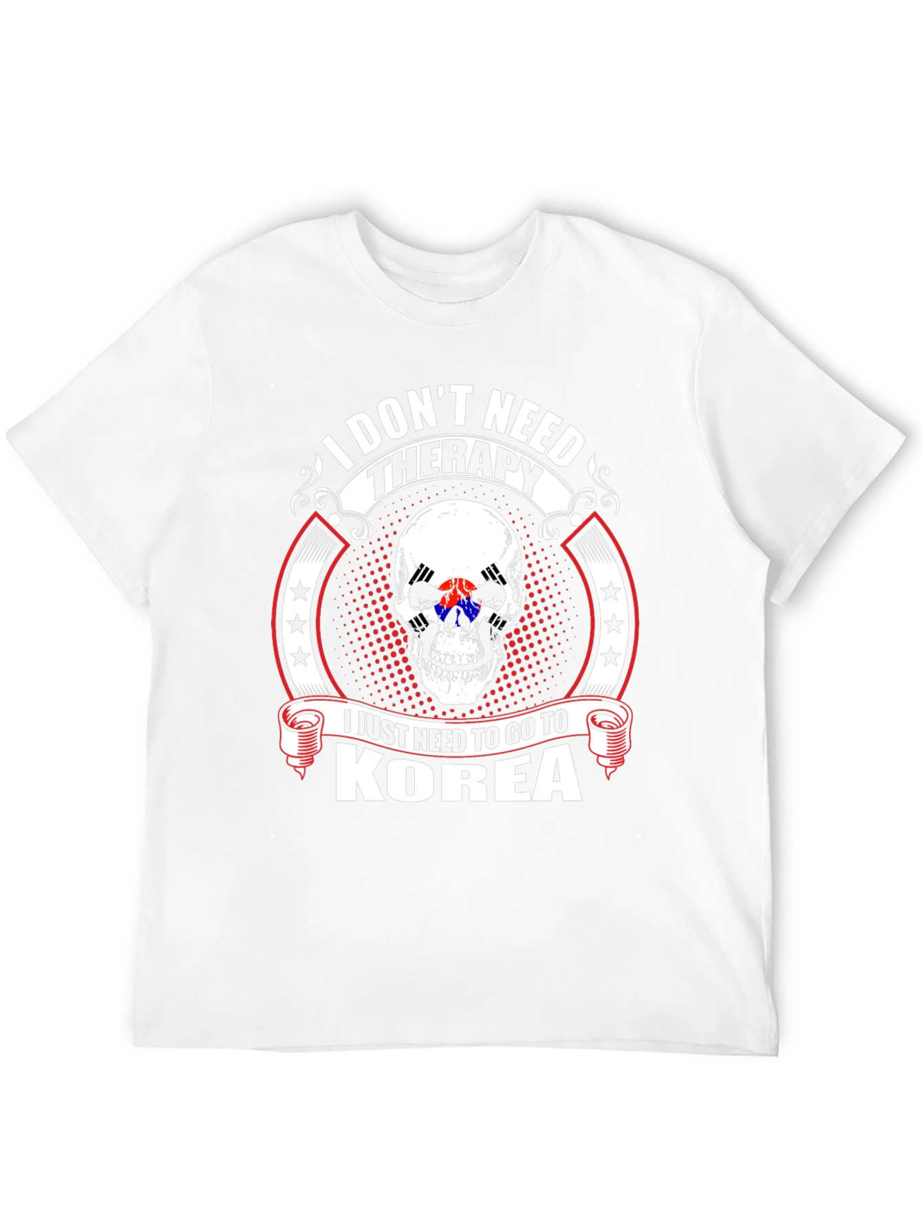 Korea Therapy Skull Graphic T-Shirt