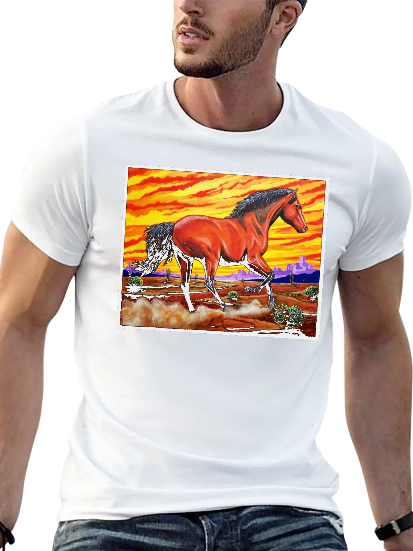 Horse Desert Sunset T-Shirt