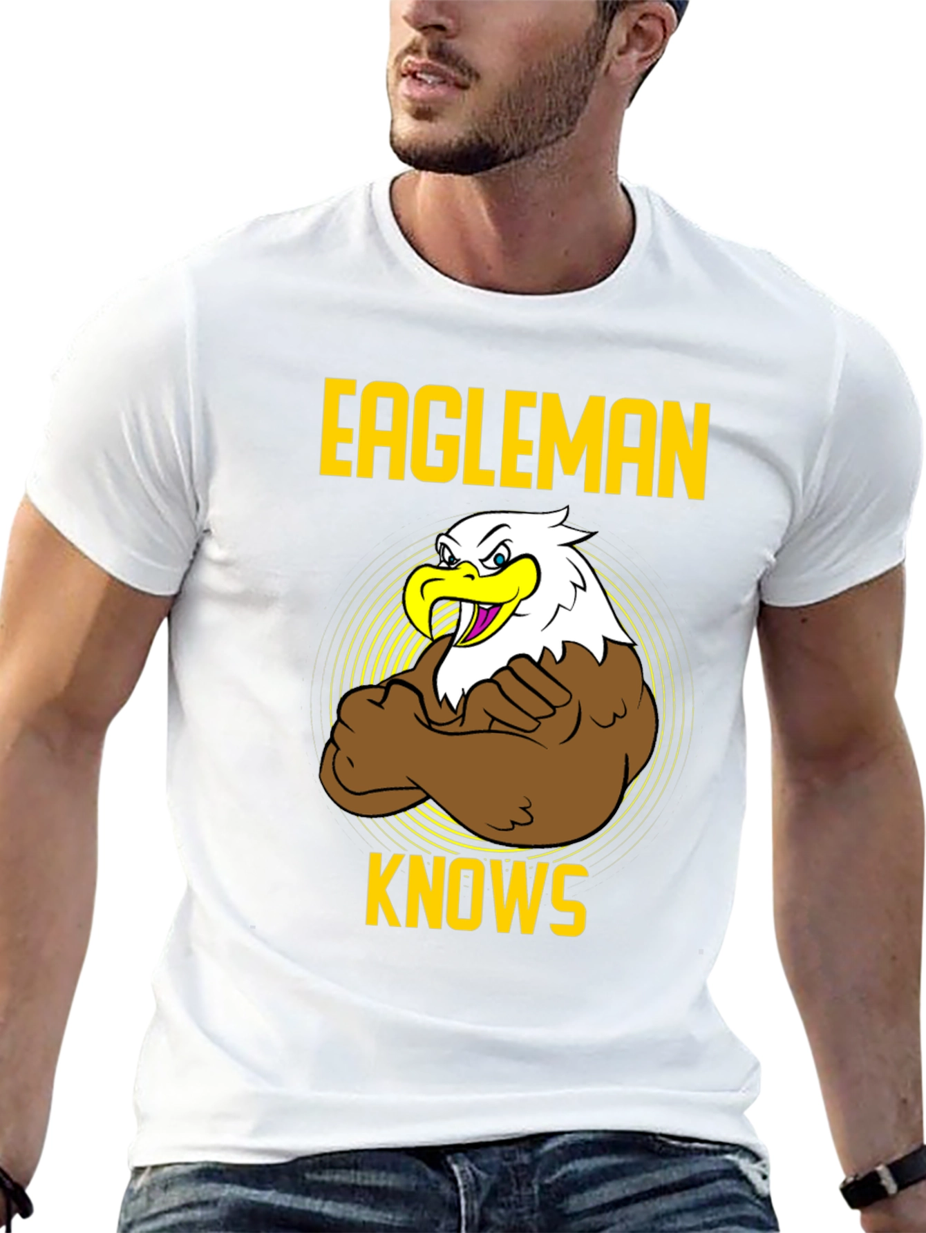 Eagleman Knows Mens Graphic T-Shirt