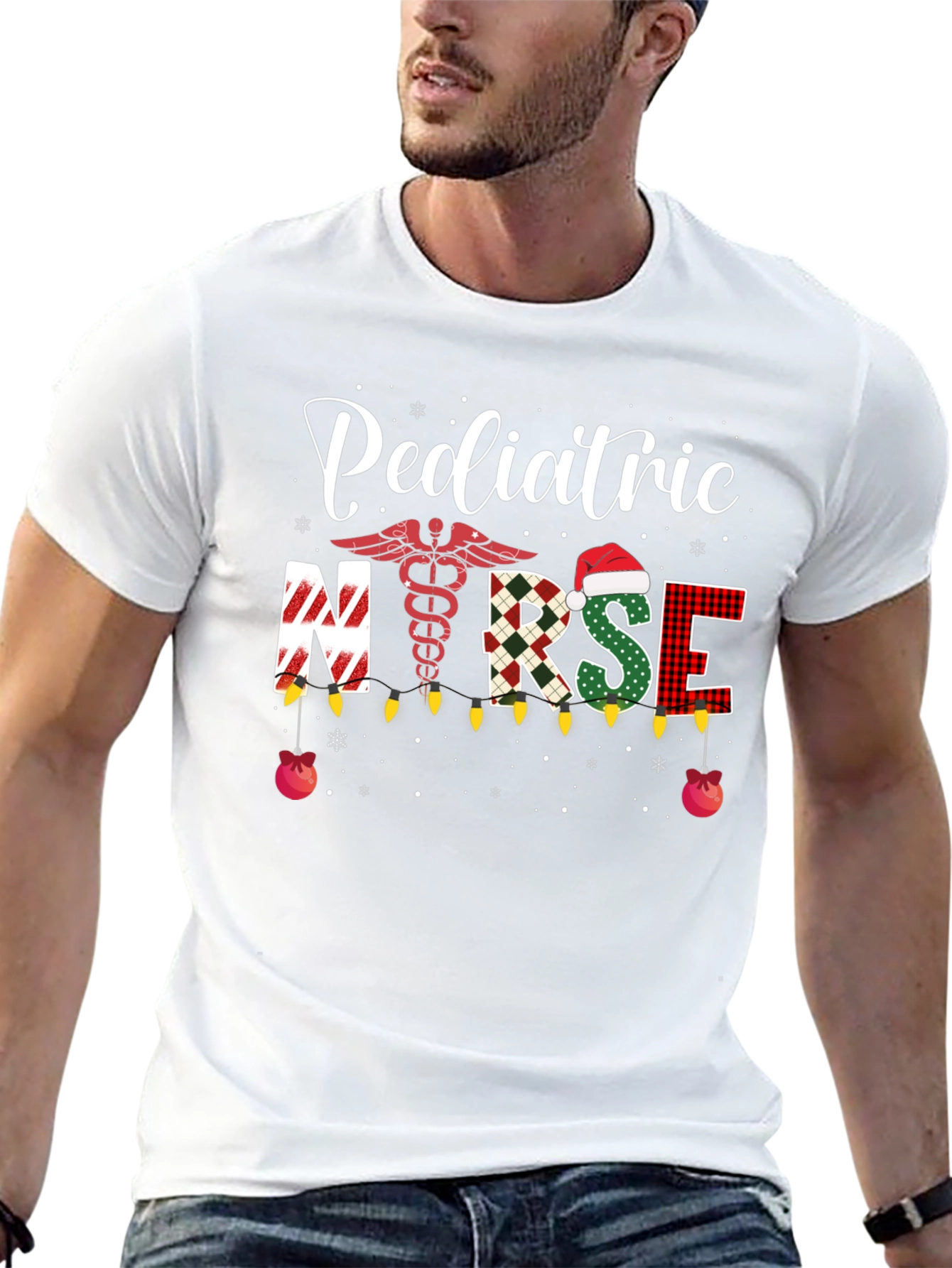 Pediatric Nurse Christmas T-Shirt Holiday