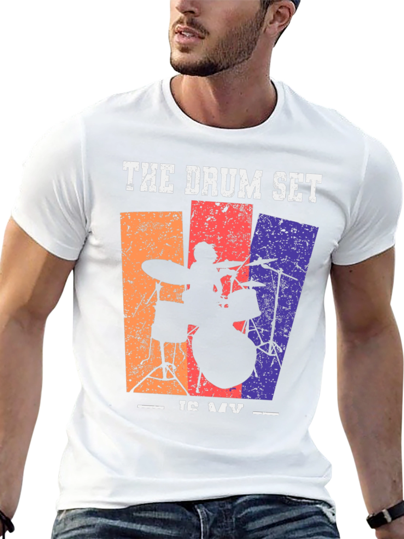 The Drum Set is My Music Graphic Tee