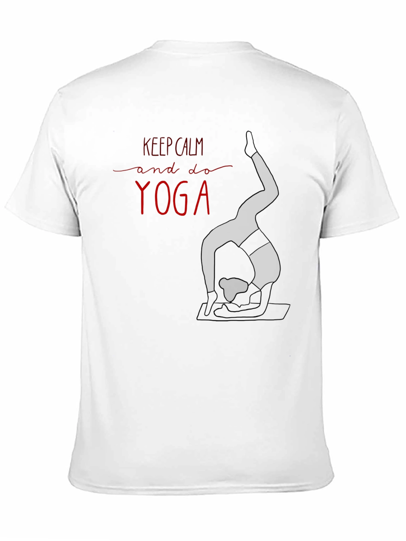 Keep Calm and Do Yoga Black Graphic Tee