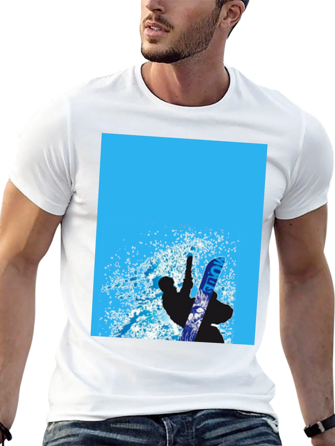 Snowboarding Silhouette Graphic Tee
