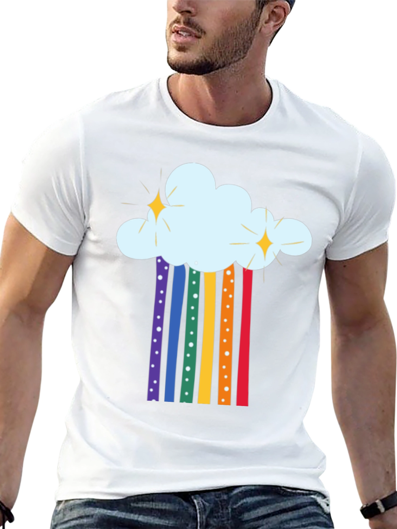 Rainbow Cloud T-Shirt - Stylish & Fun