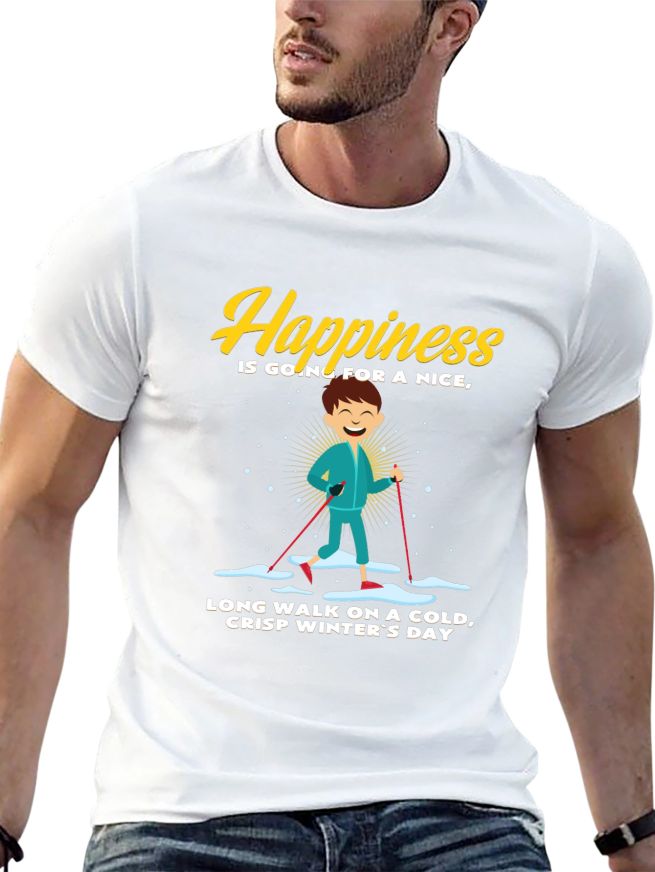 Happiness Winter Walk Graphic Tee