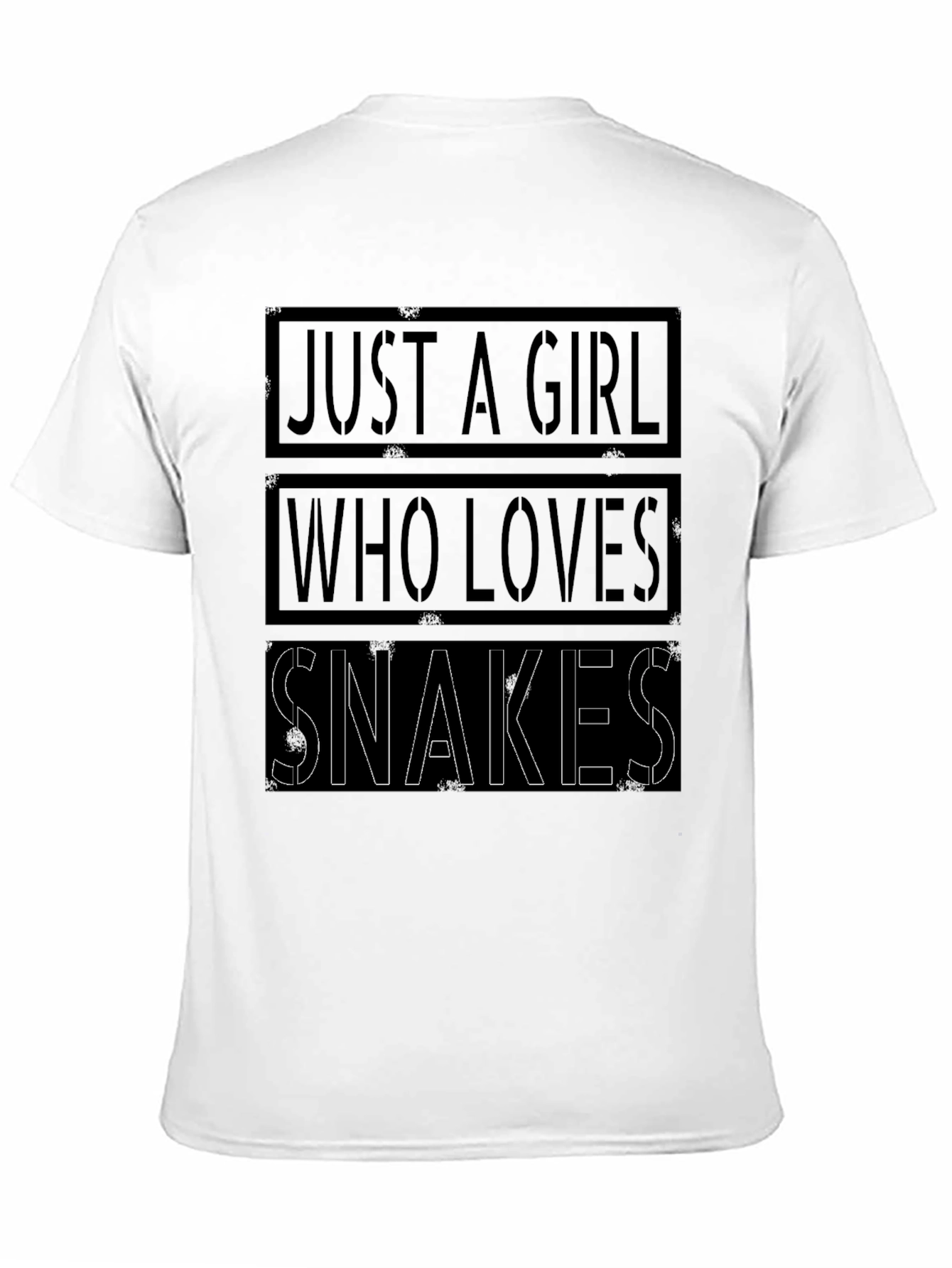 Just A Girl Who Loves Snakes Black T-Shirt