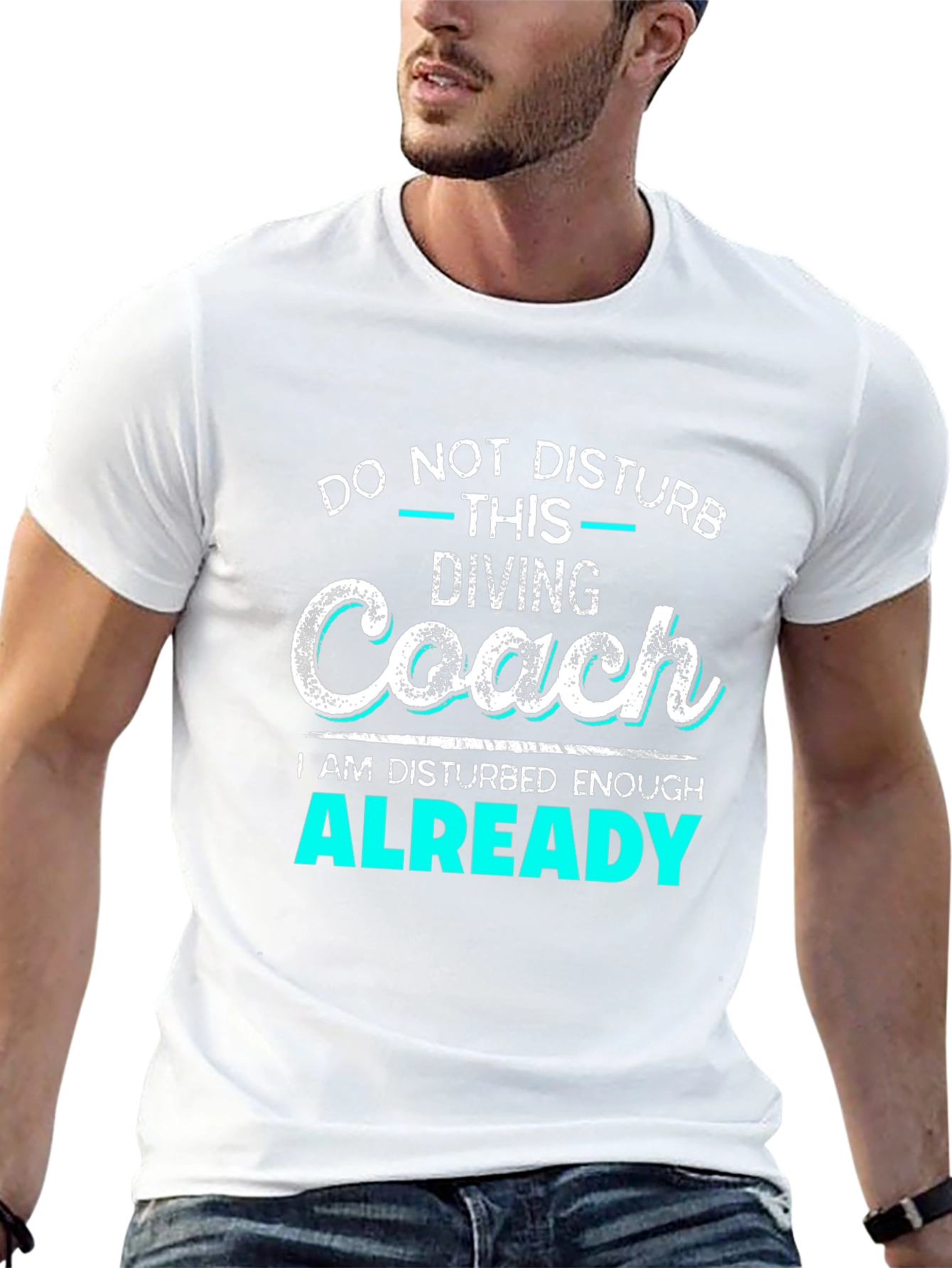 Diving Coach Disturbed Enough Graphic T-Shirt