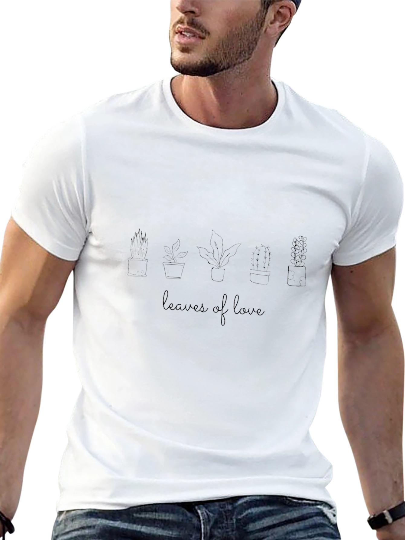 Leaves of Love Graphic Tee - Black Casual Stylish