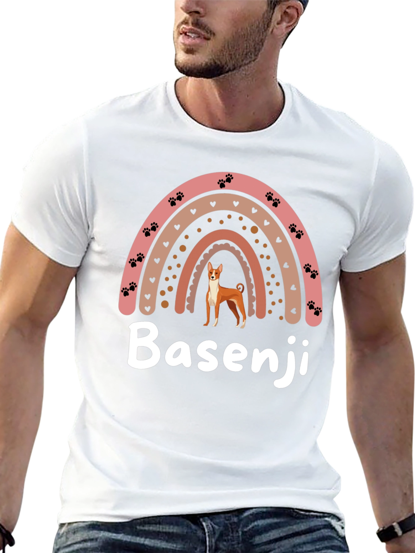 Basenji Dog Rainbow T-Shirt