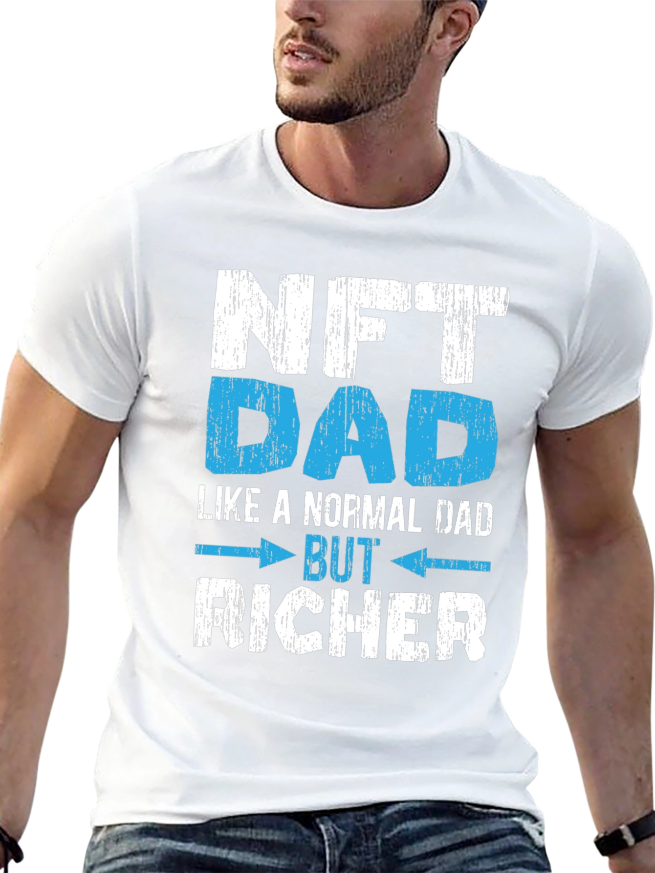 NFT Dad T-Shirt - Crypto Richer Funny Tee