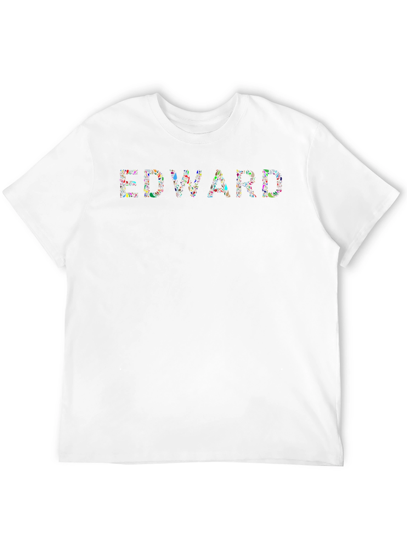 Floral Edward Print Black T-Shirt
