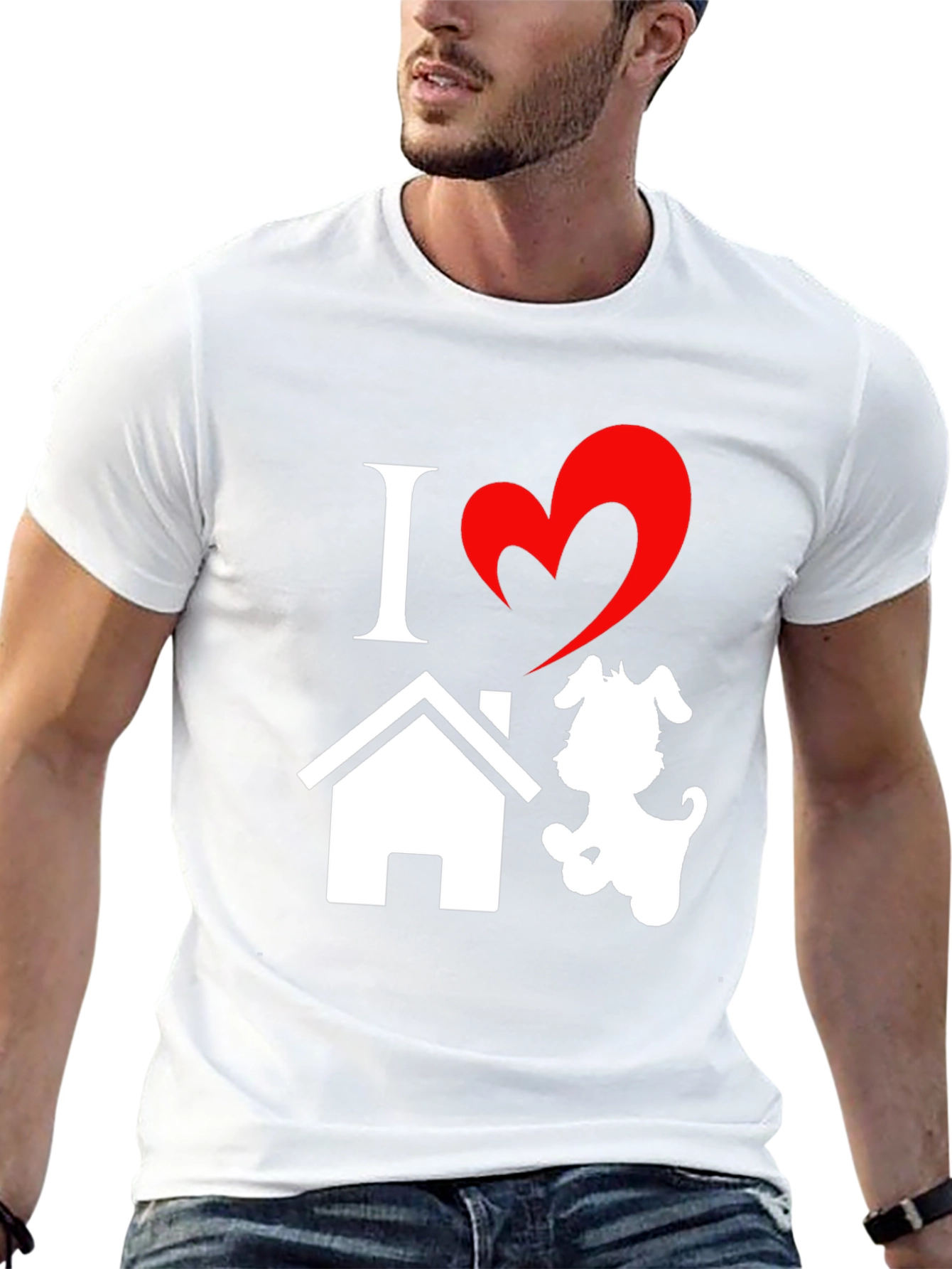 I Love Home Dog Graphic Tee