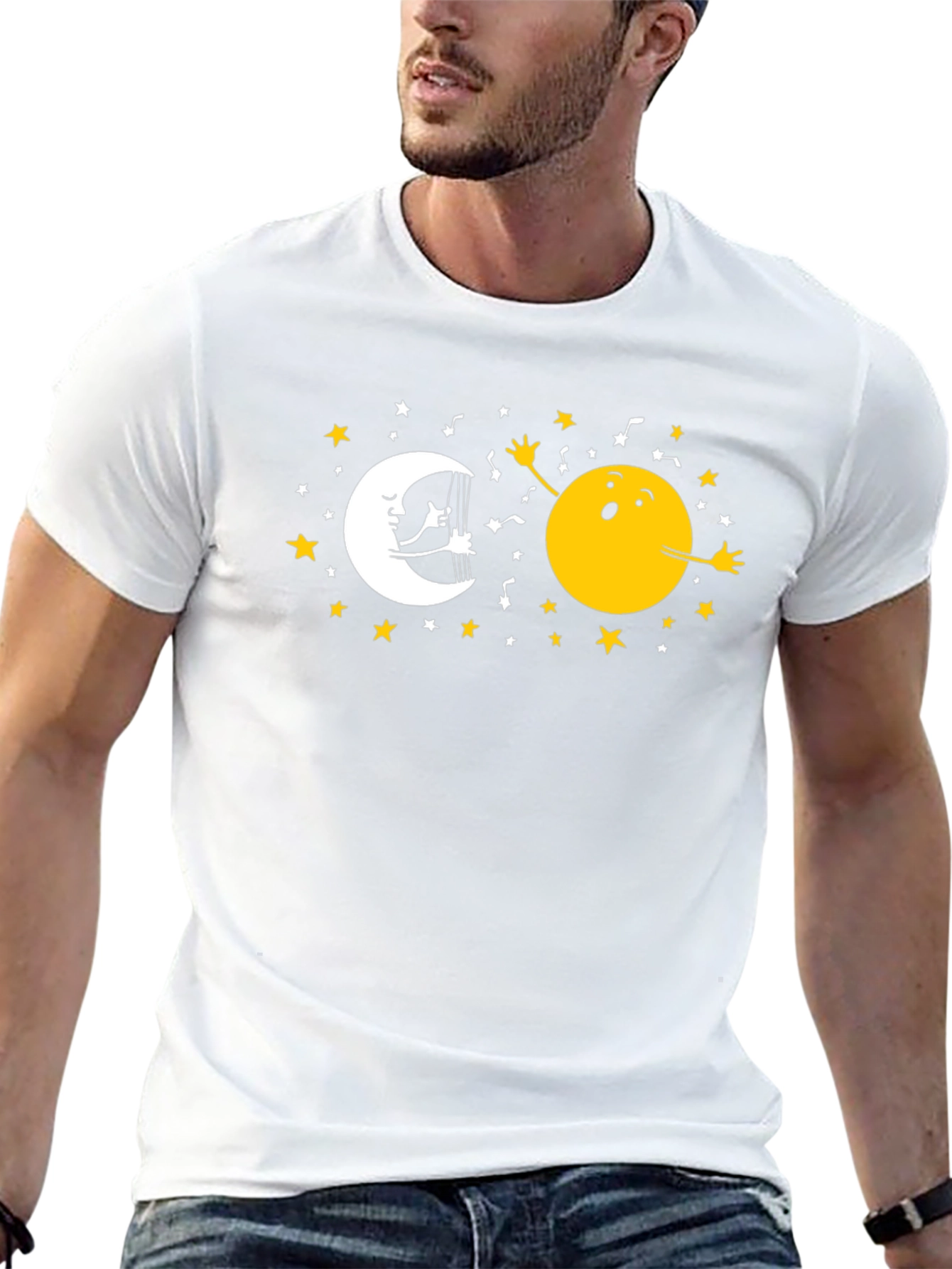 Moon & Sun T-Shirt - Celestial Harmony Design