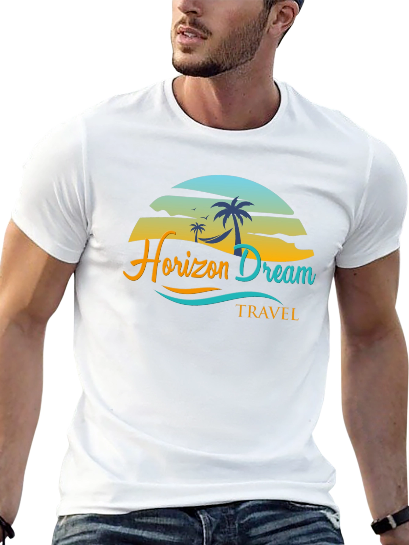 Horizon Dream Travel T-Shirt - Black