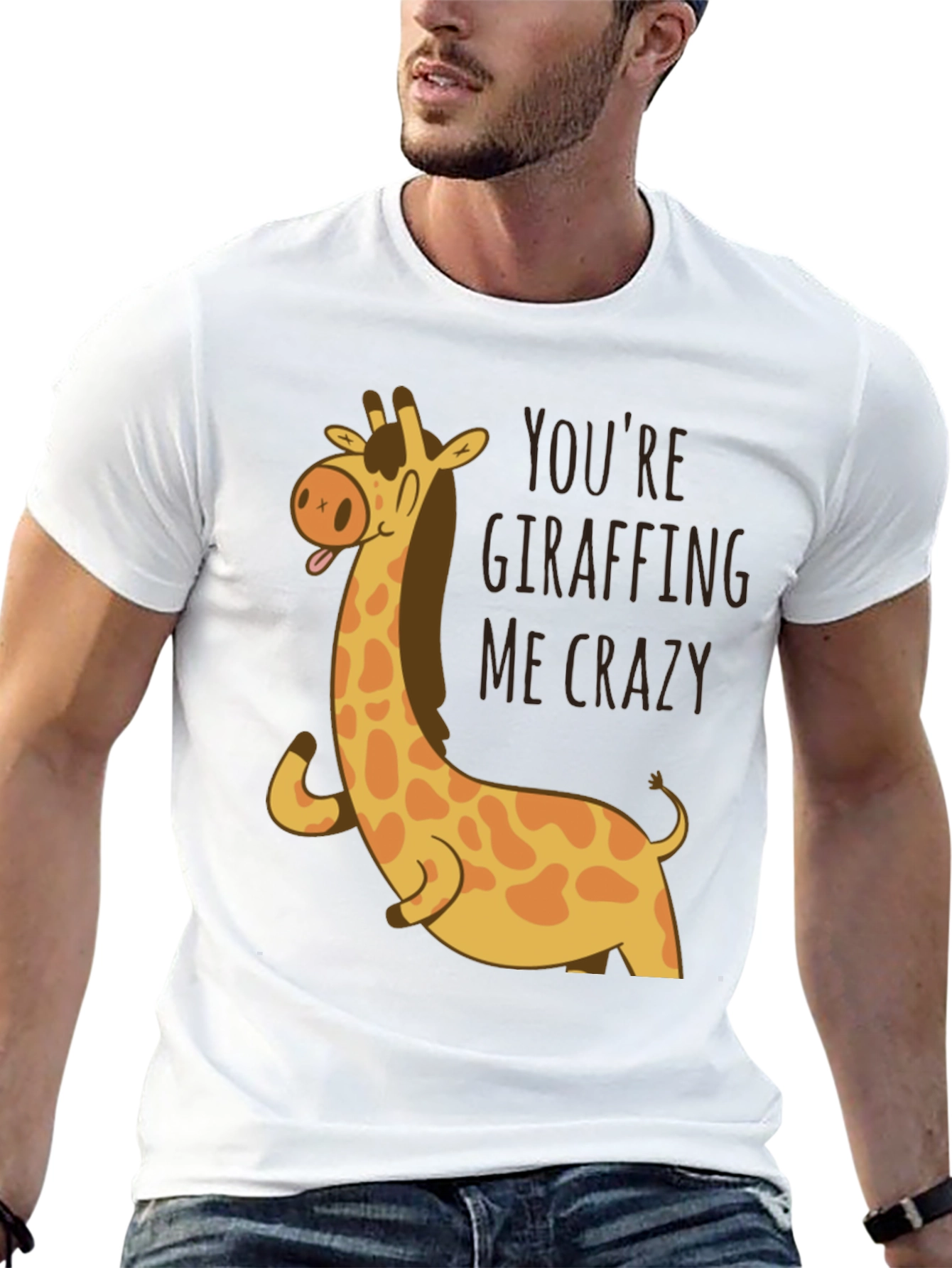 Giraffe Youre Giraffing Me Crazy Graphic Tee
