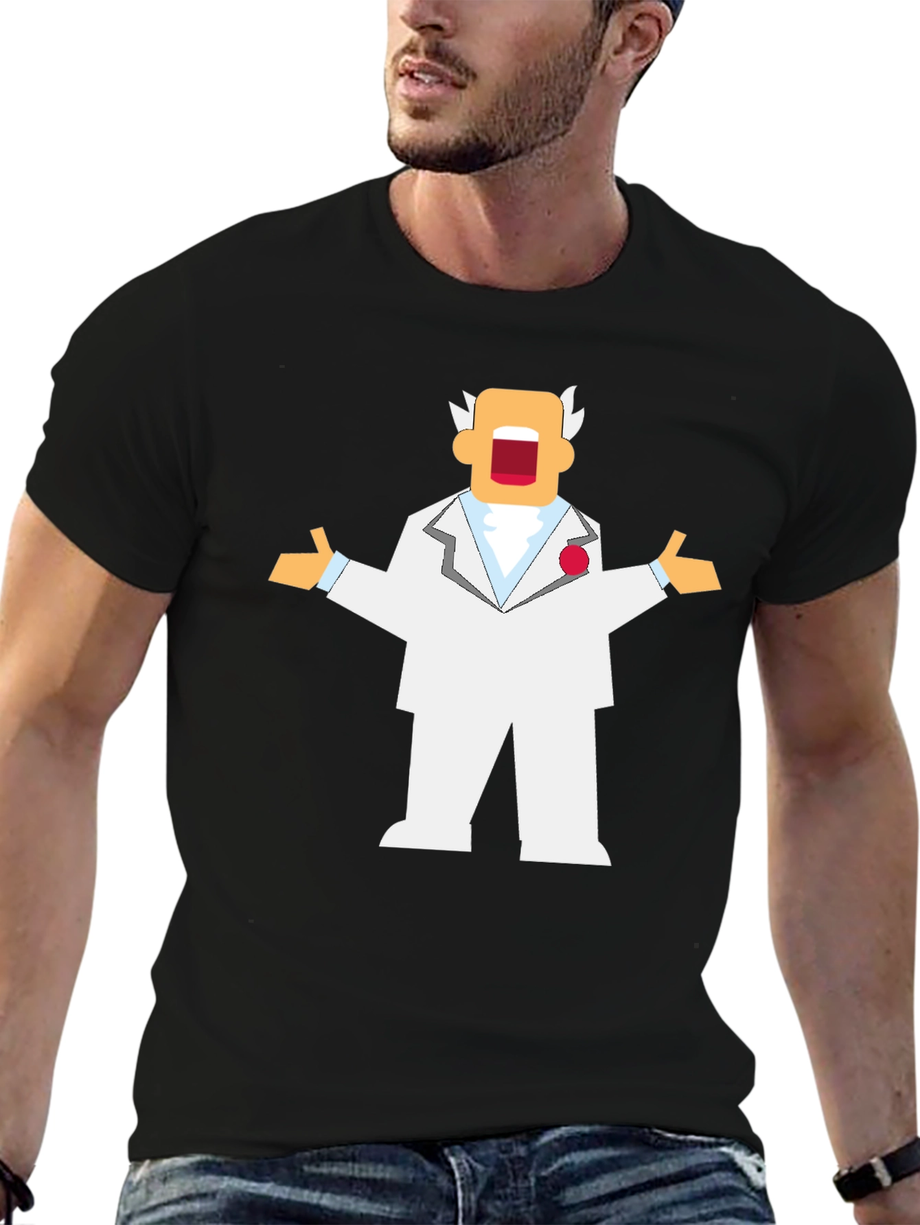 Mad Scientist Graphic T-Shirt - Black