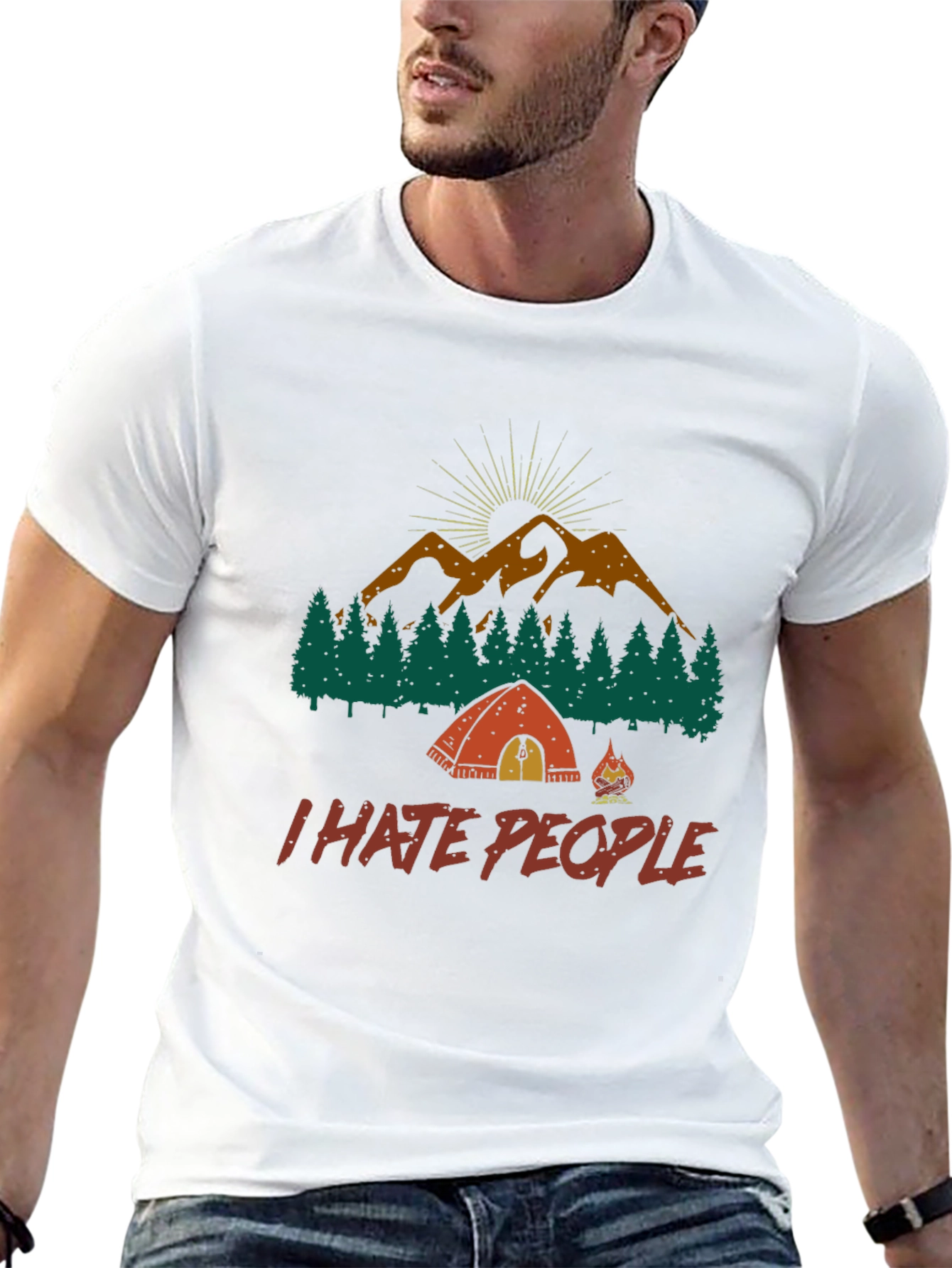 I Hate People Camping Graphic Tee