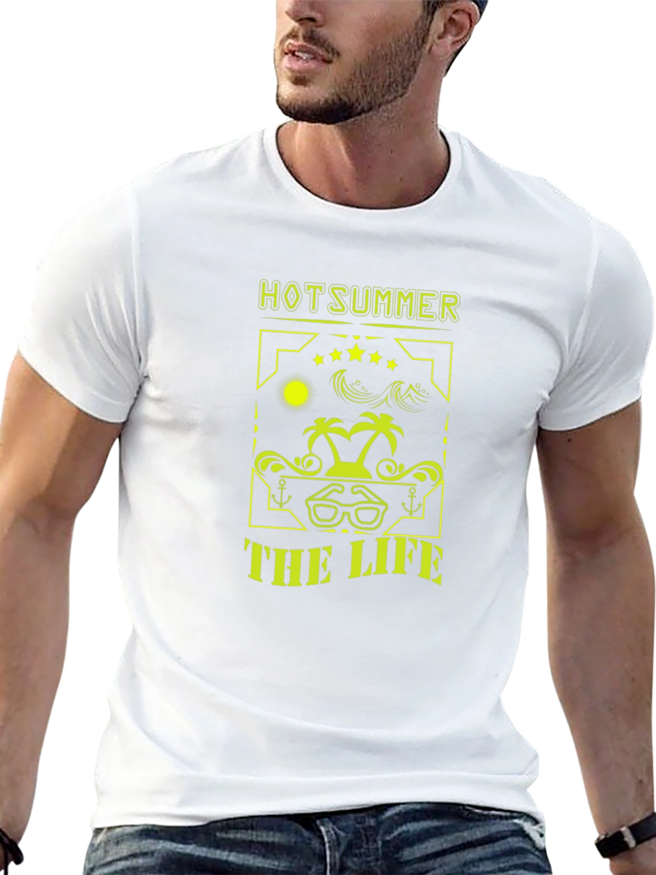 Hot Summer Life Graphic T-Shirt - Black