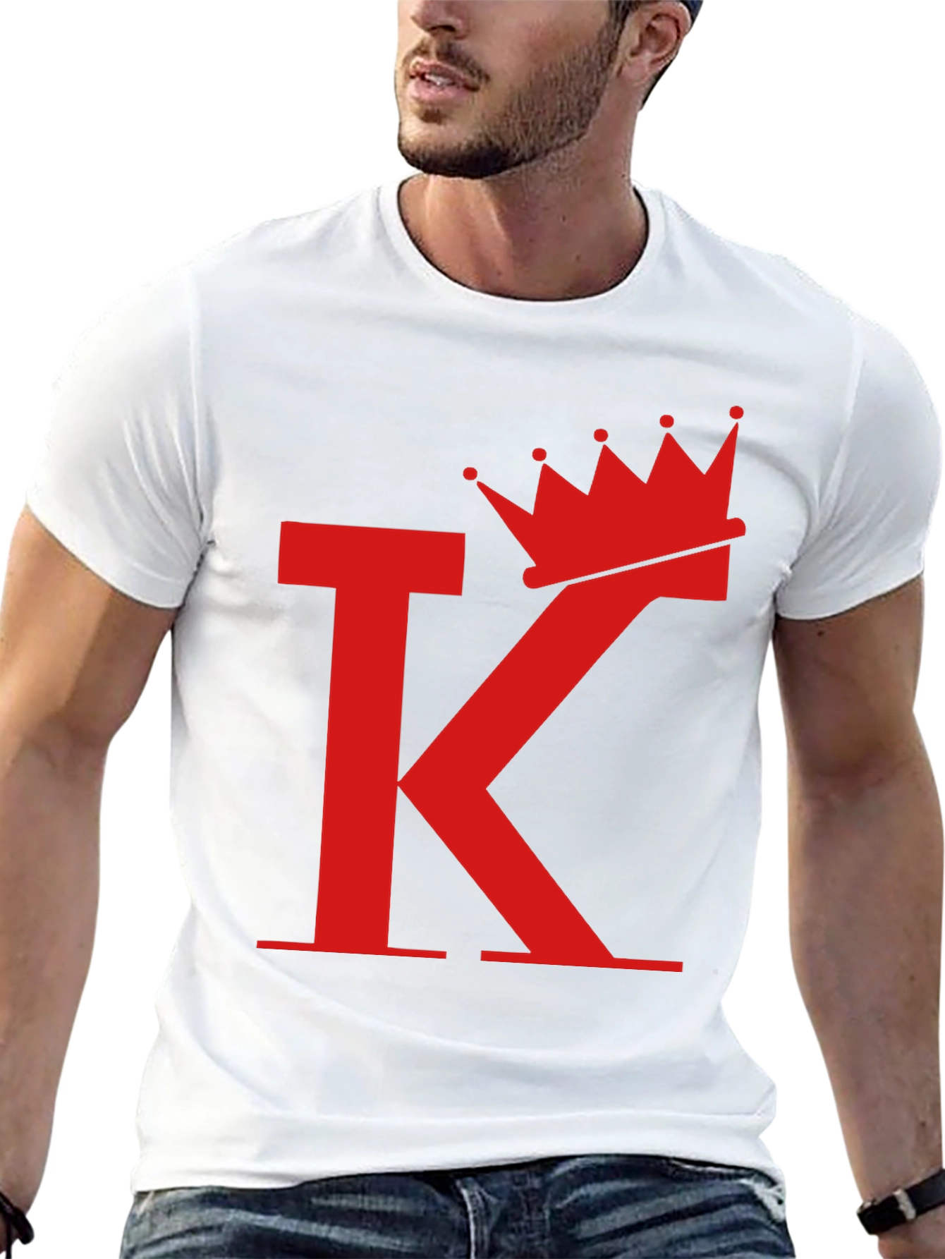 King Crown Initial T-Shirt - Stylish Graphic Tee