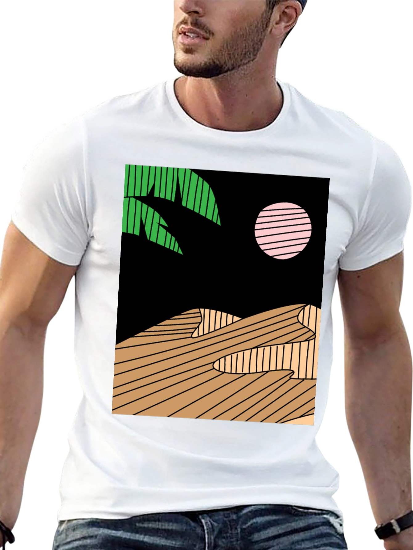 Abstract Desert Scene Graphic Tee