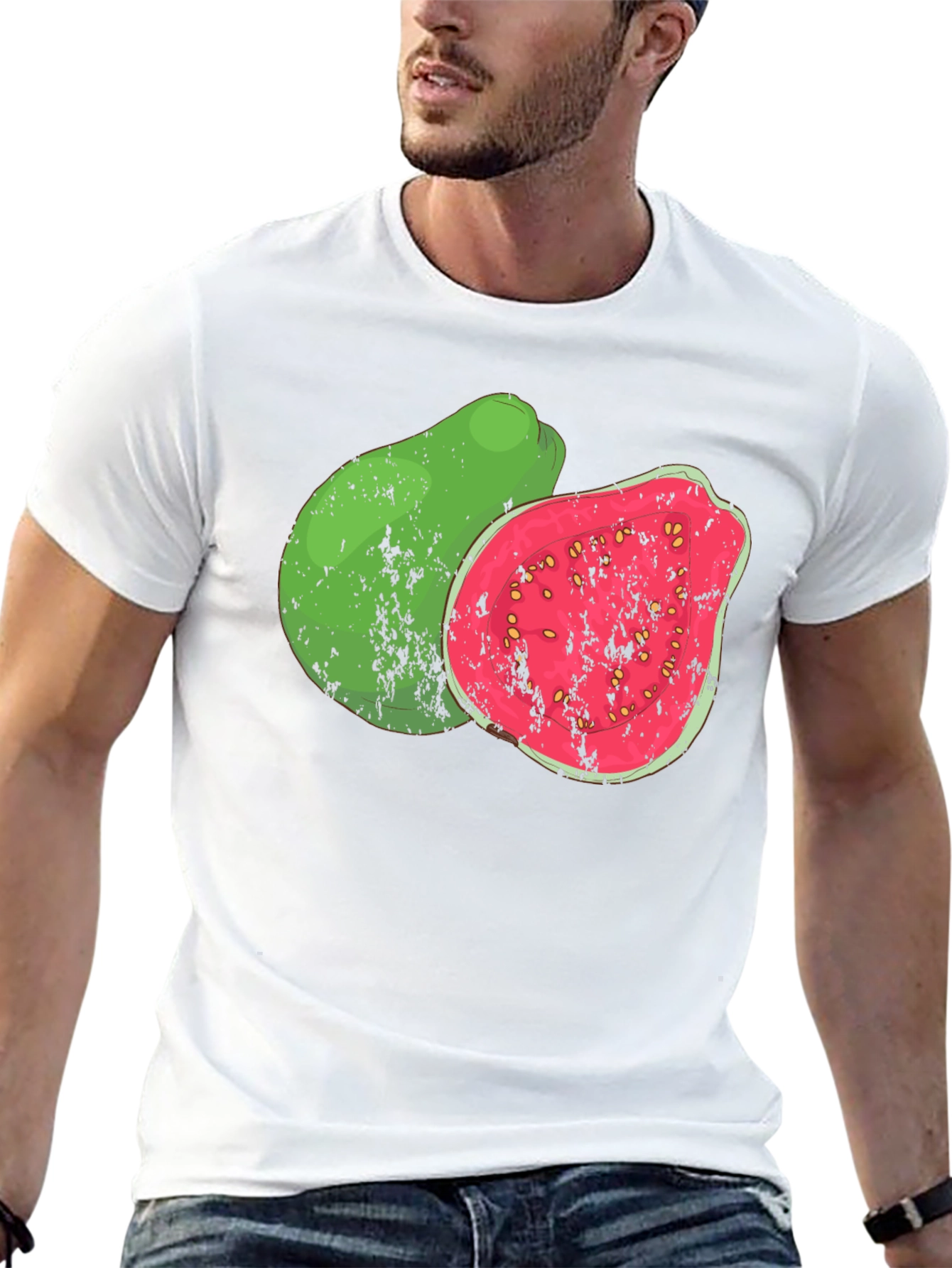 Guava Fruit Graphic T-Shirt - Tropical Fruit Tee