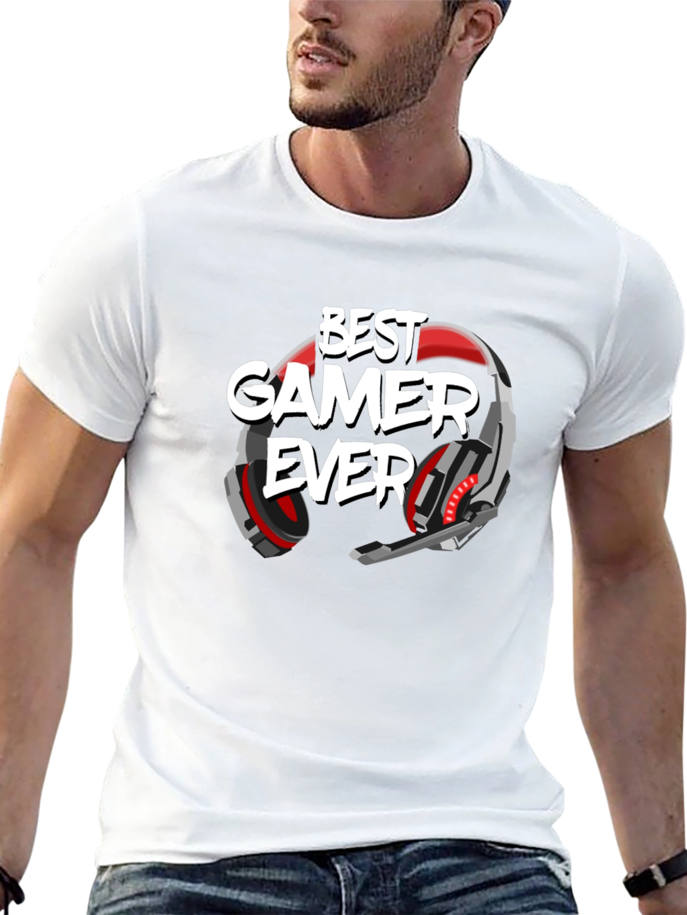Best Gamer Ever T-Shirt Black Graphic Tee