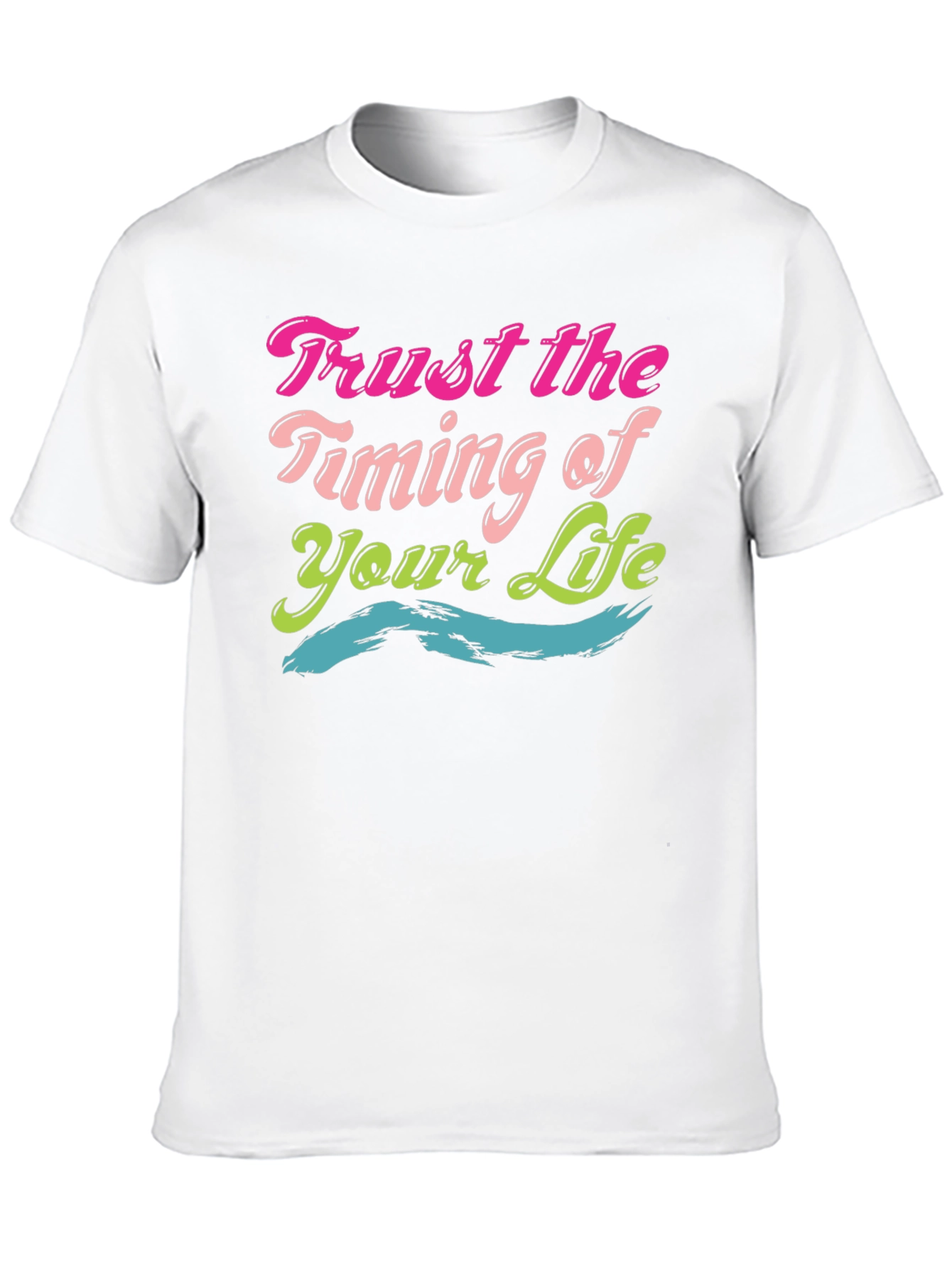 Trust The Timing Of Your Life Black T-Shirt
