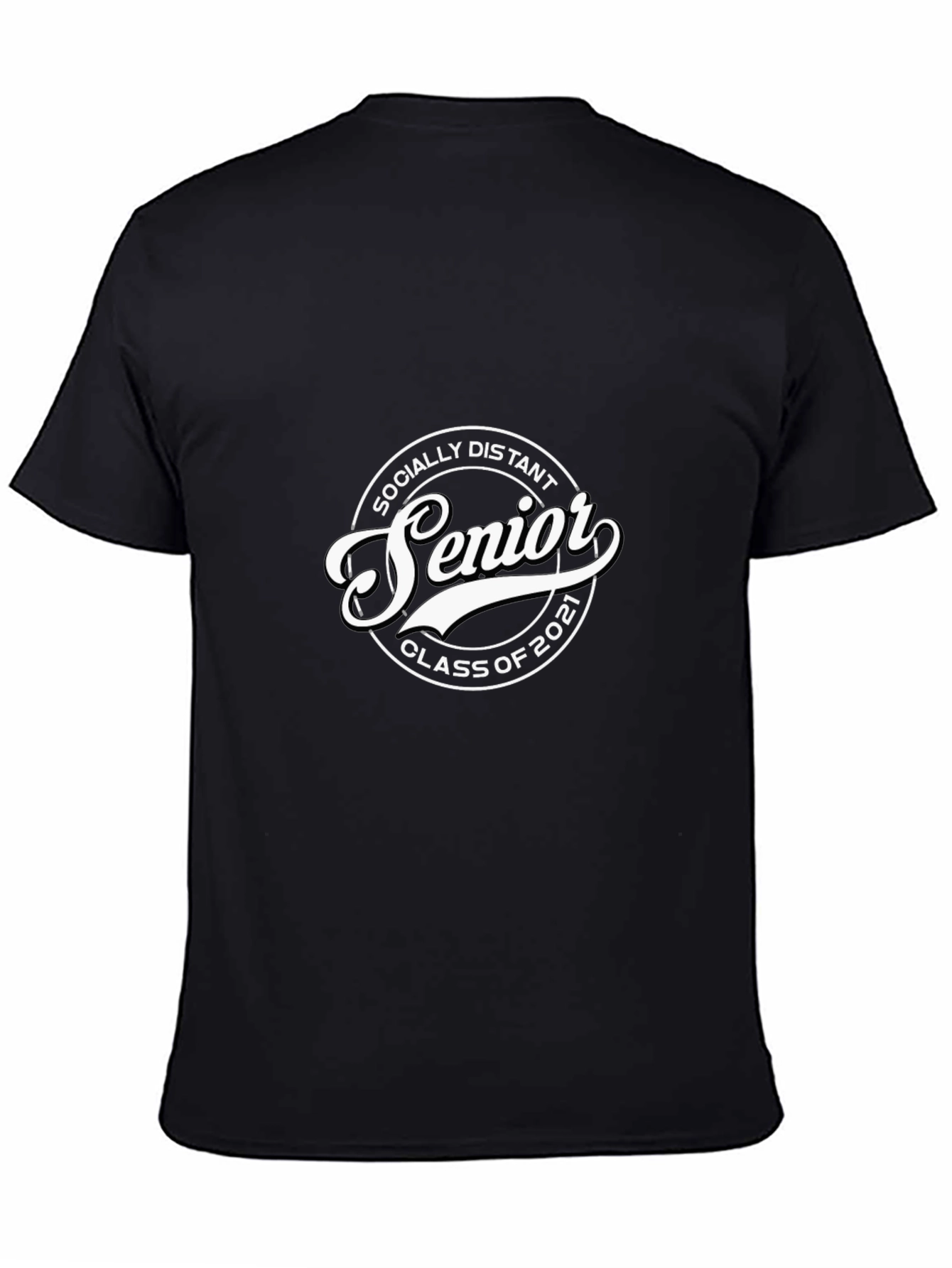Senior 2021 Socially Distant Black T-Shirt
