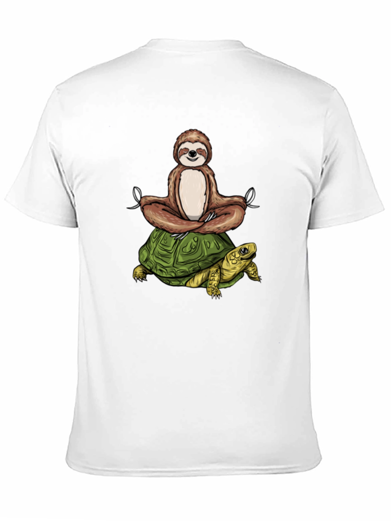Sloth Meditating on Turtle T-Shirt