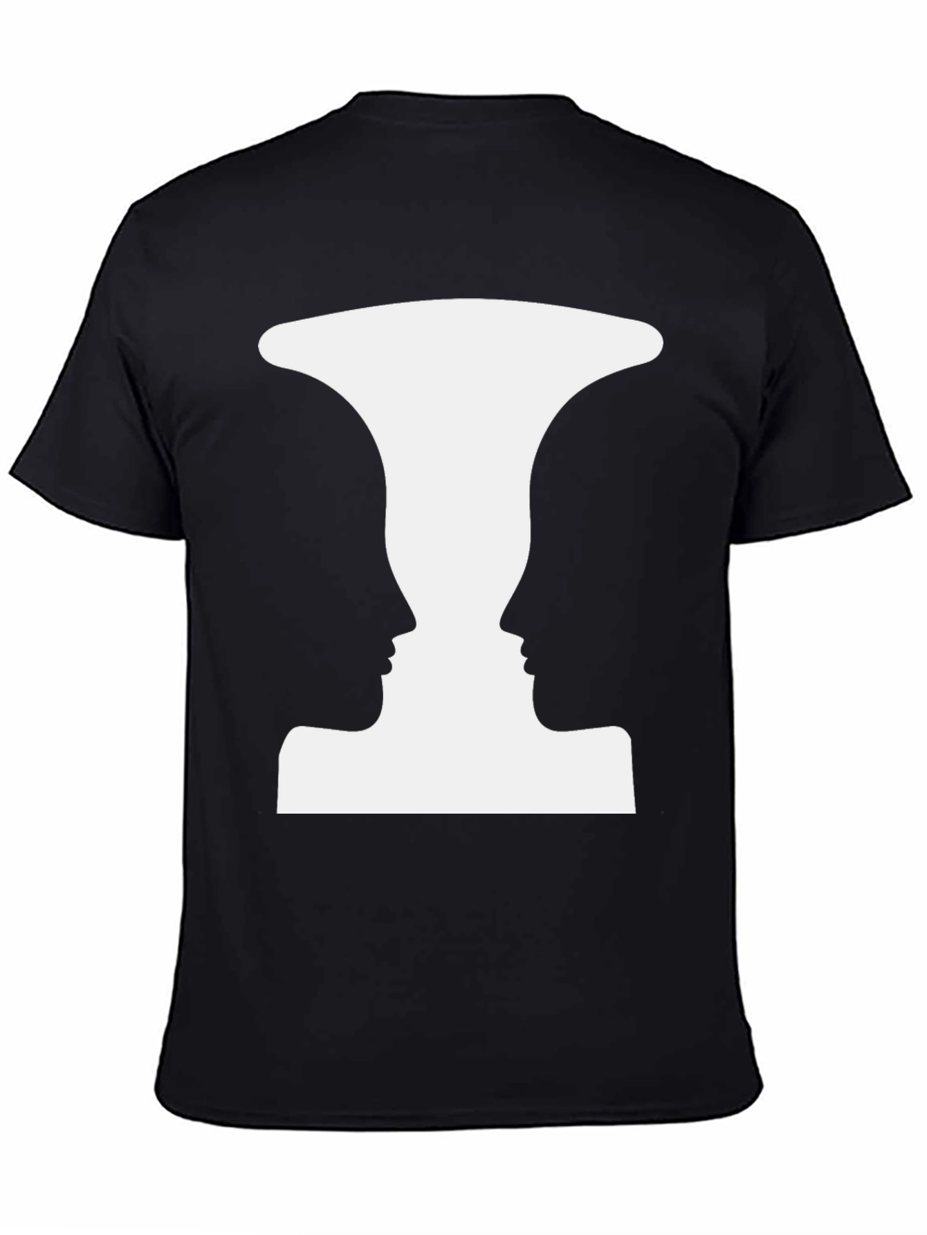 Optical Illusion T-Shirt: Faces or Vase?