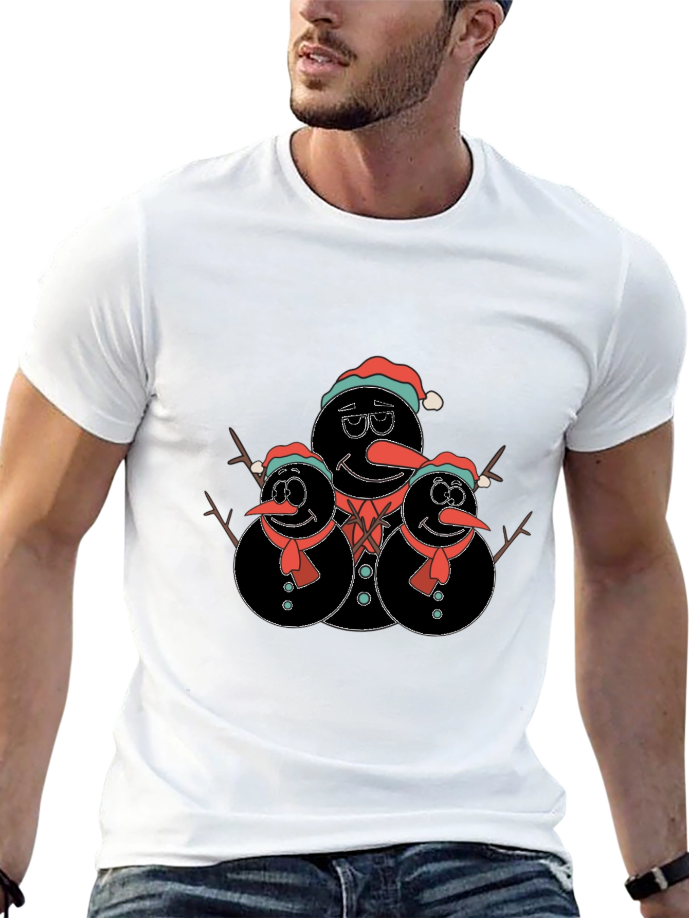 Snowman Family Graphic Tee