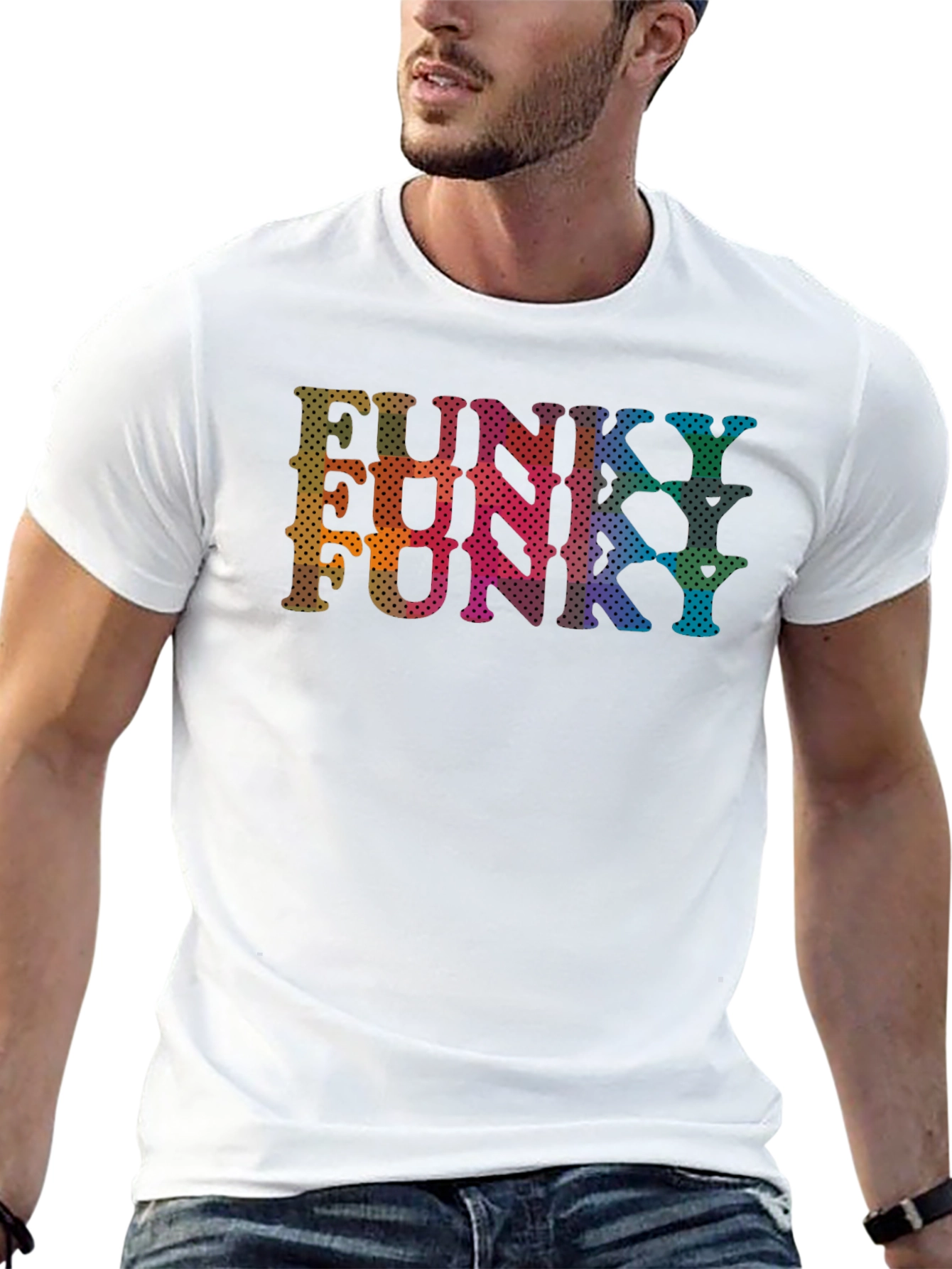 Funky Graphic Print Black T-Shirt