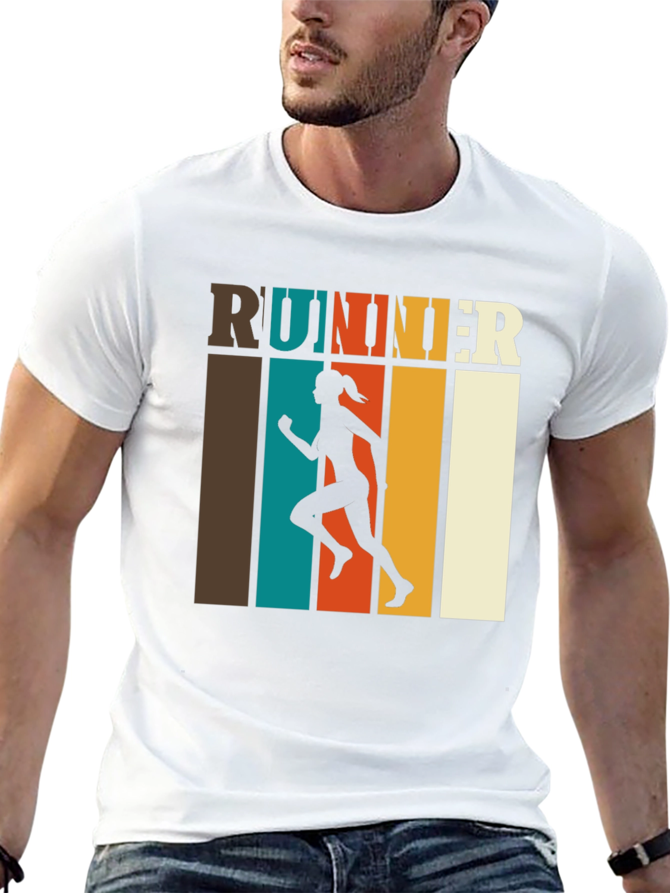 Retro Runner Graphic Tee - Black