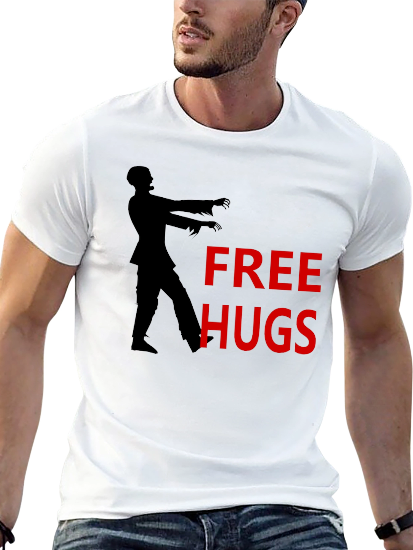 Free Hugs Zombie Graphic T-Shirt